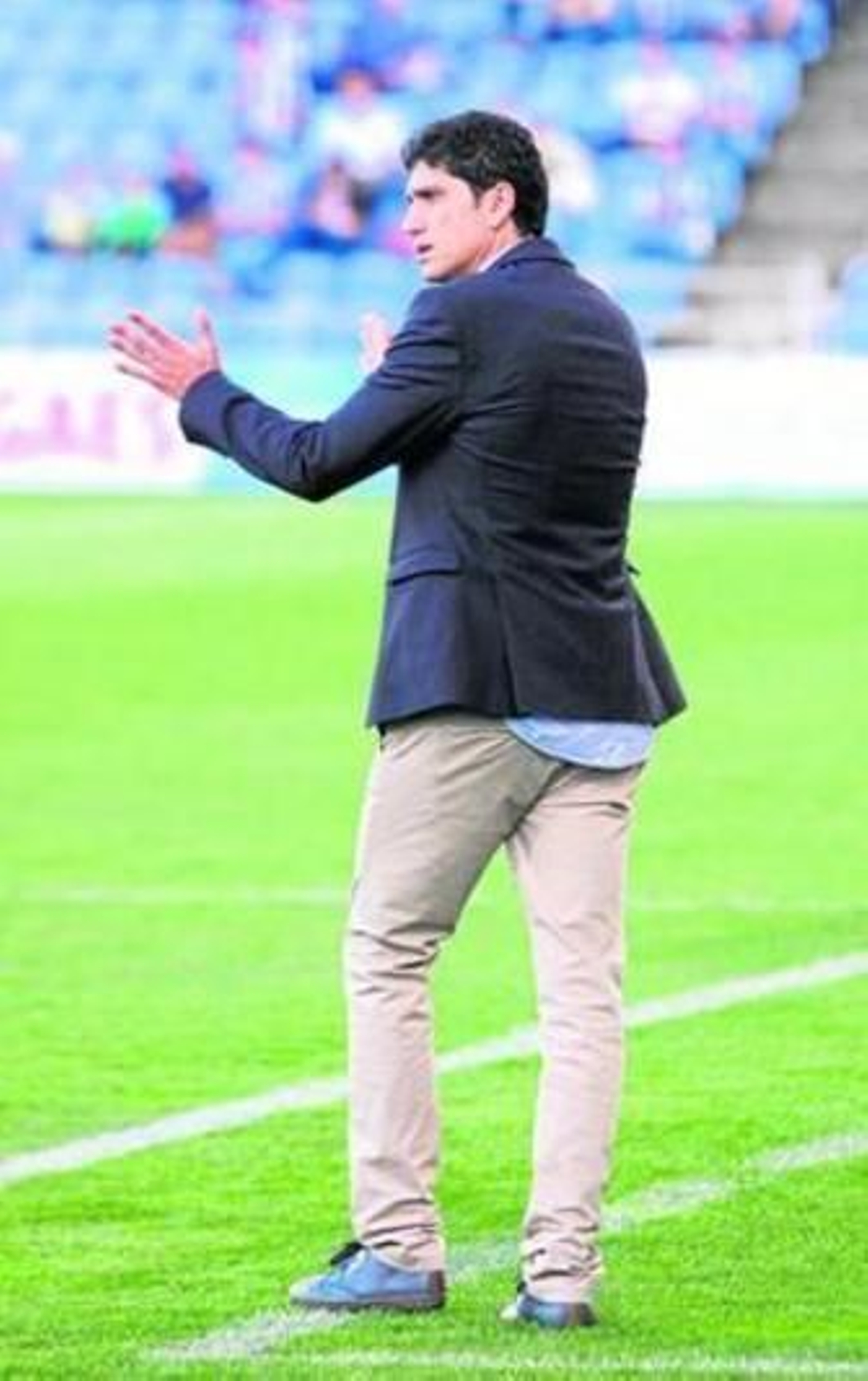 Juan Manuel Pavón dirigió al Recreativo en el que se presume como su último encuentro al frente del equipo.