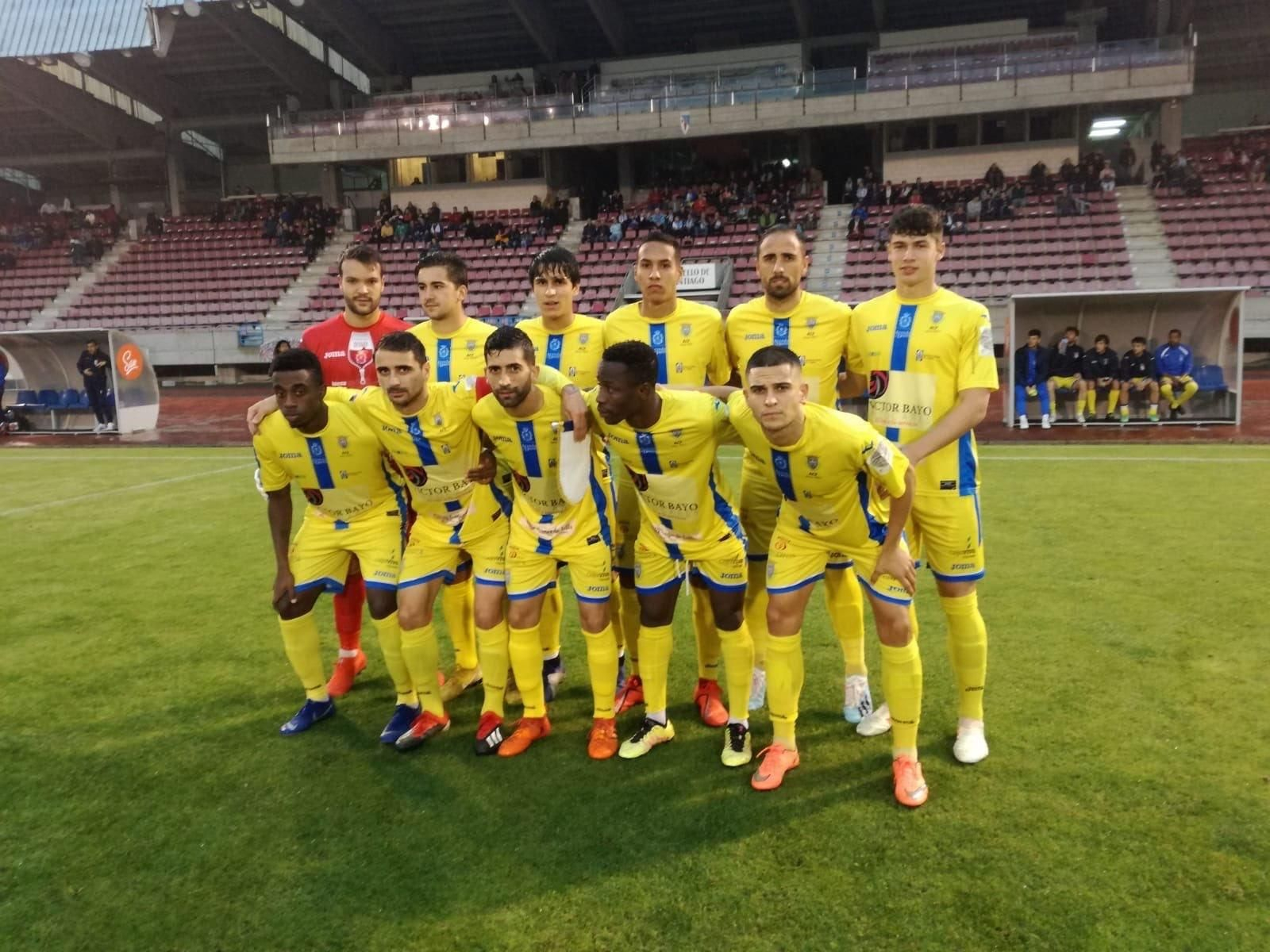 David Narváez, en una formación inicial con el Arandina.