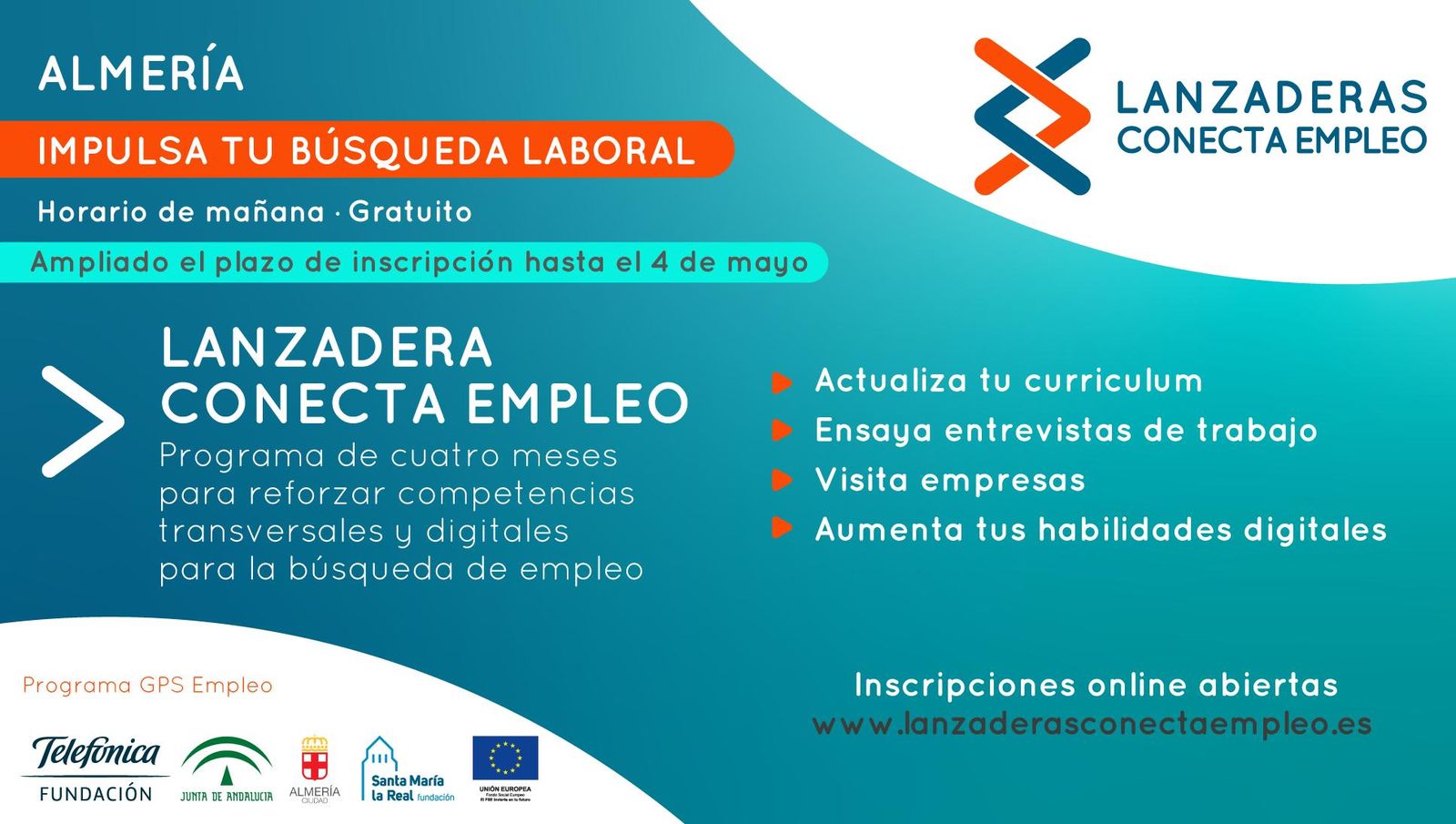 Cartel del programa de formación y empleo