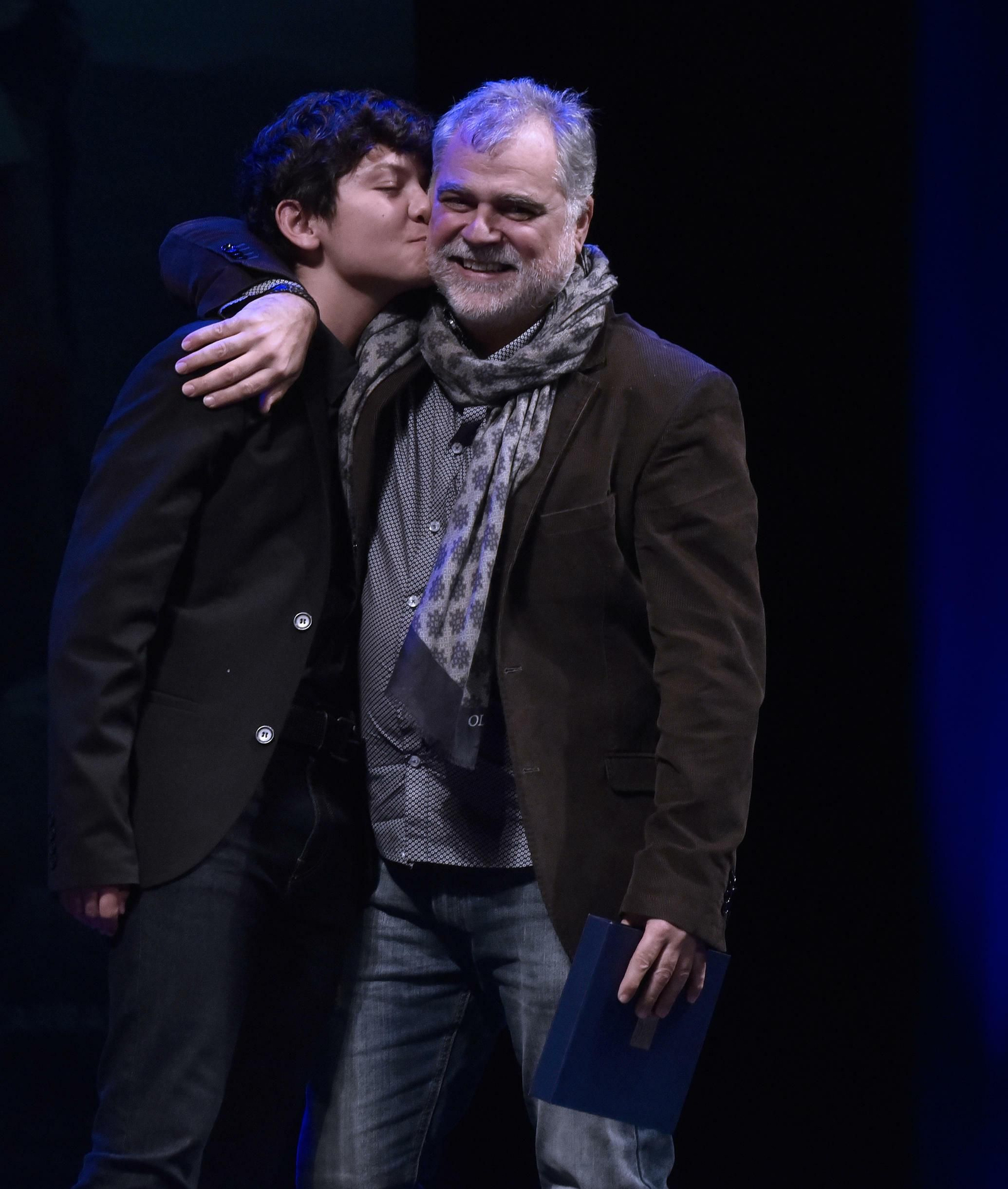 Benito Zambrano, mejor director por 'Intemperie', con su actor Jaime López.