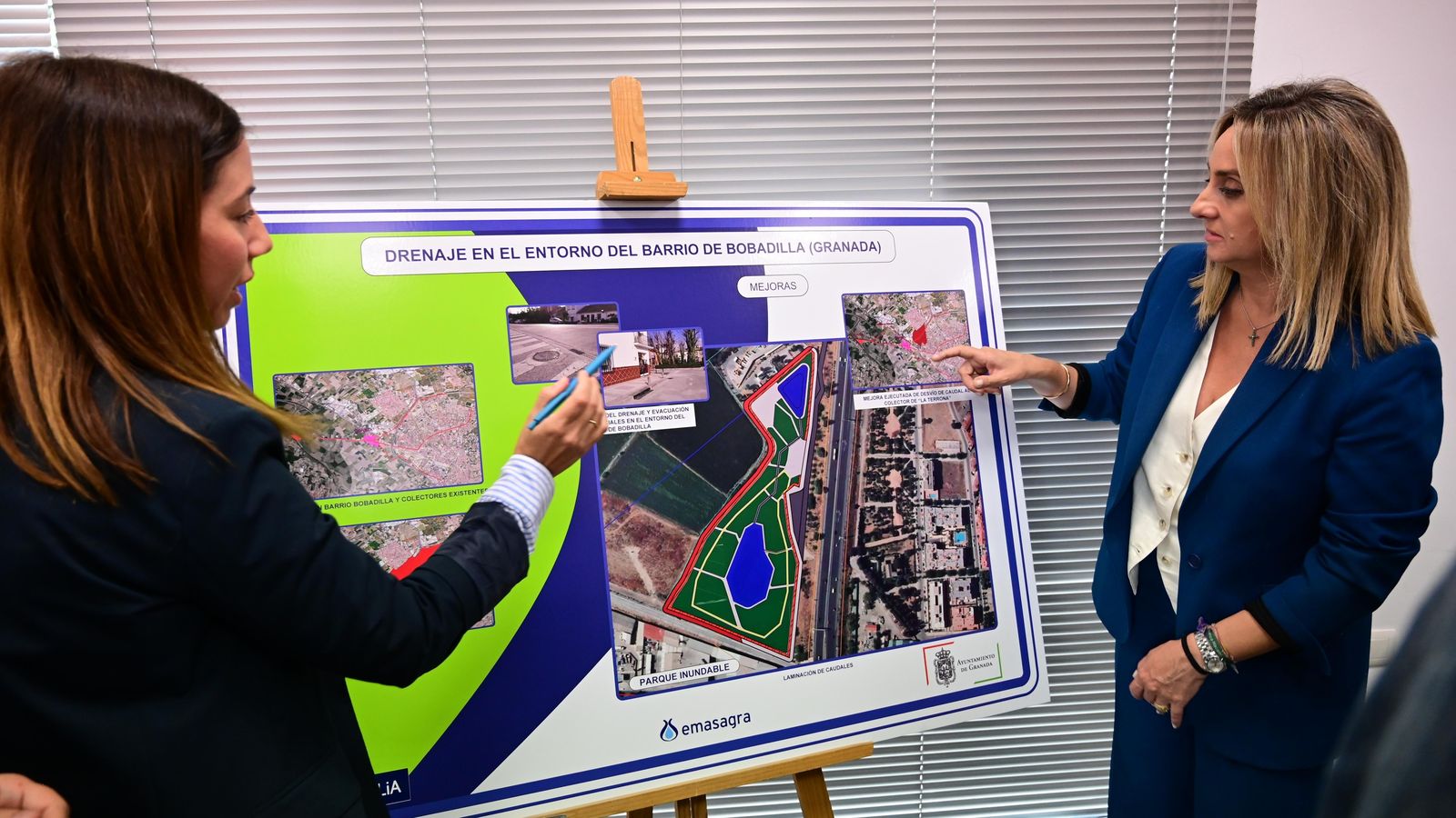 Marifran Carazo, presentando un proyecto en colaboración con Emasagra.