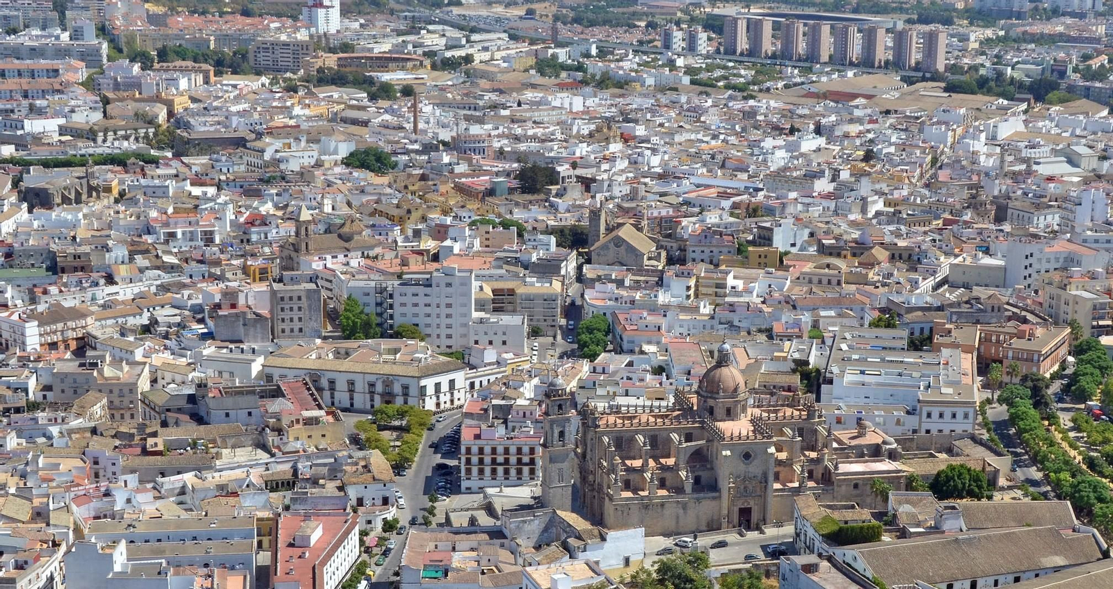 Imagen aérea parcial de la ciudad.
