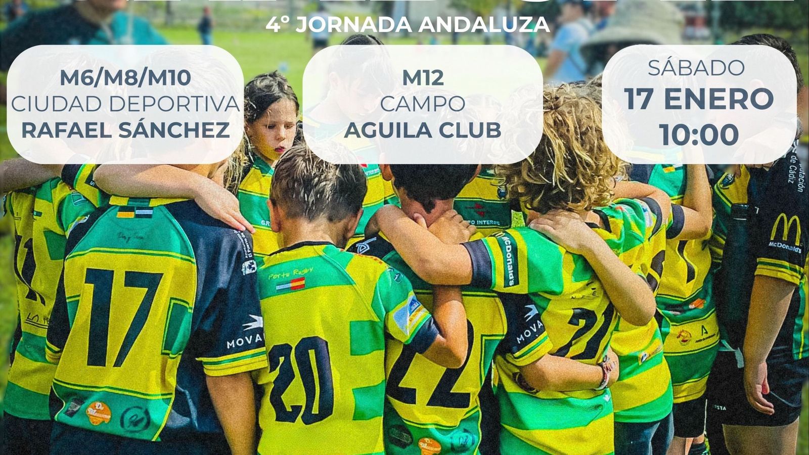 Parte del carte anunciador de la jornada.