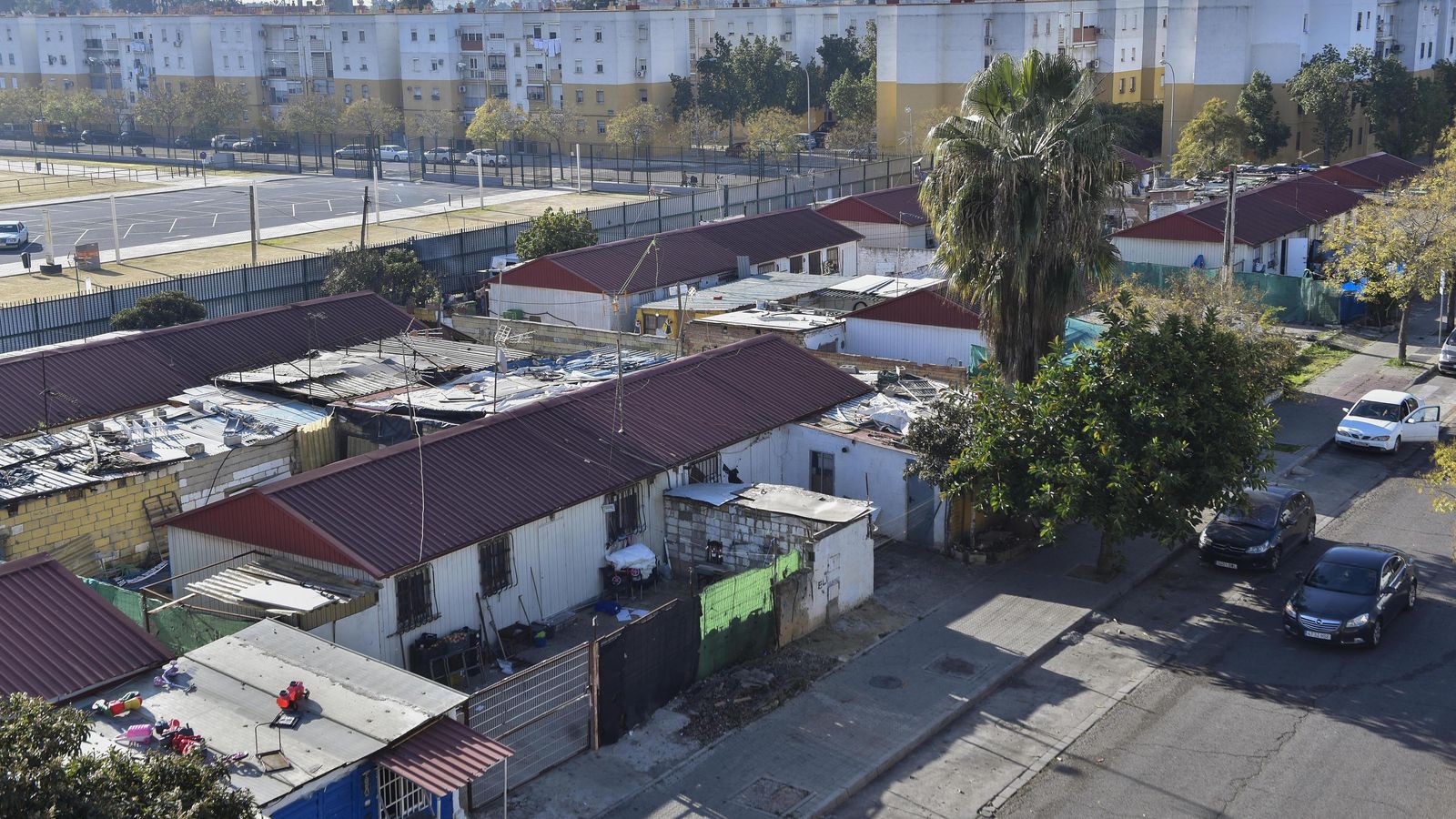 Las chabolas del Polígono Sur.