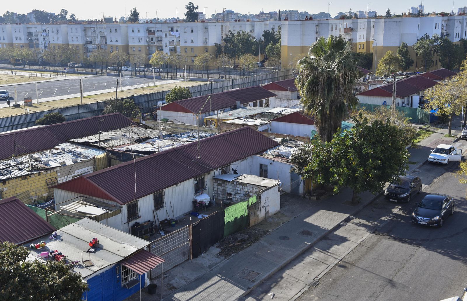 Las chabolas del Polígono Sur.