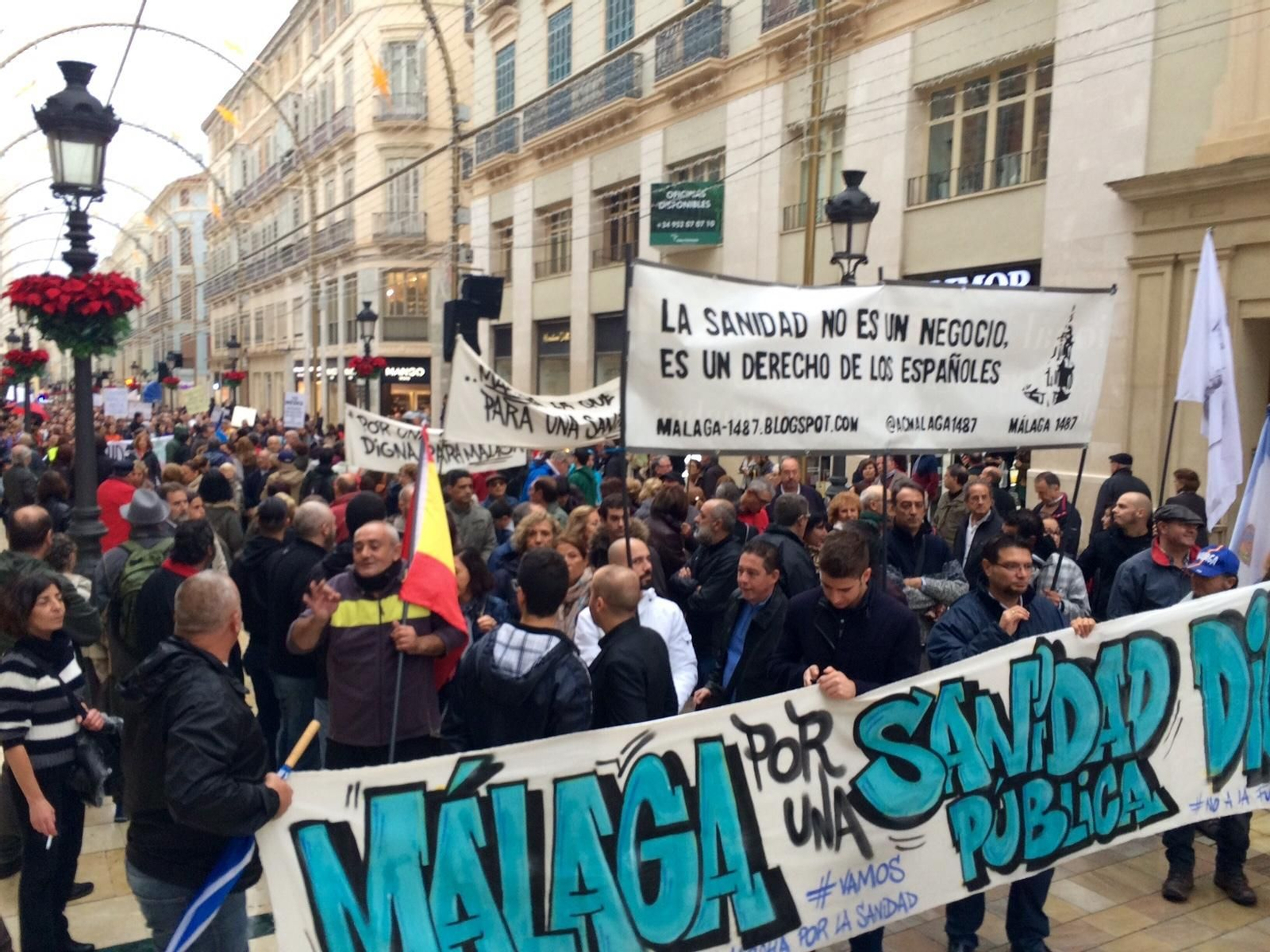 Marcha de Málaga para exigir mejoras en la sanidad pública