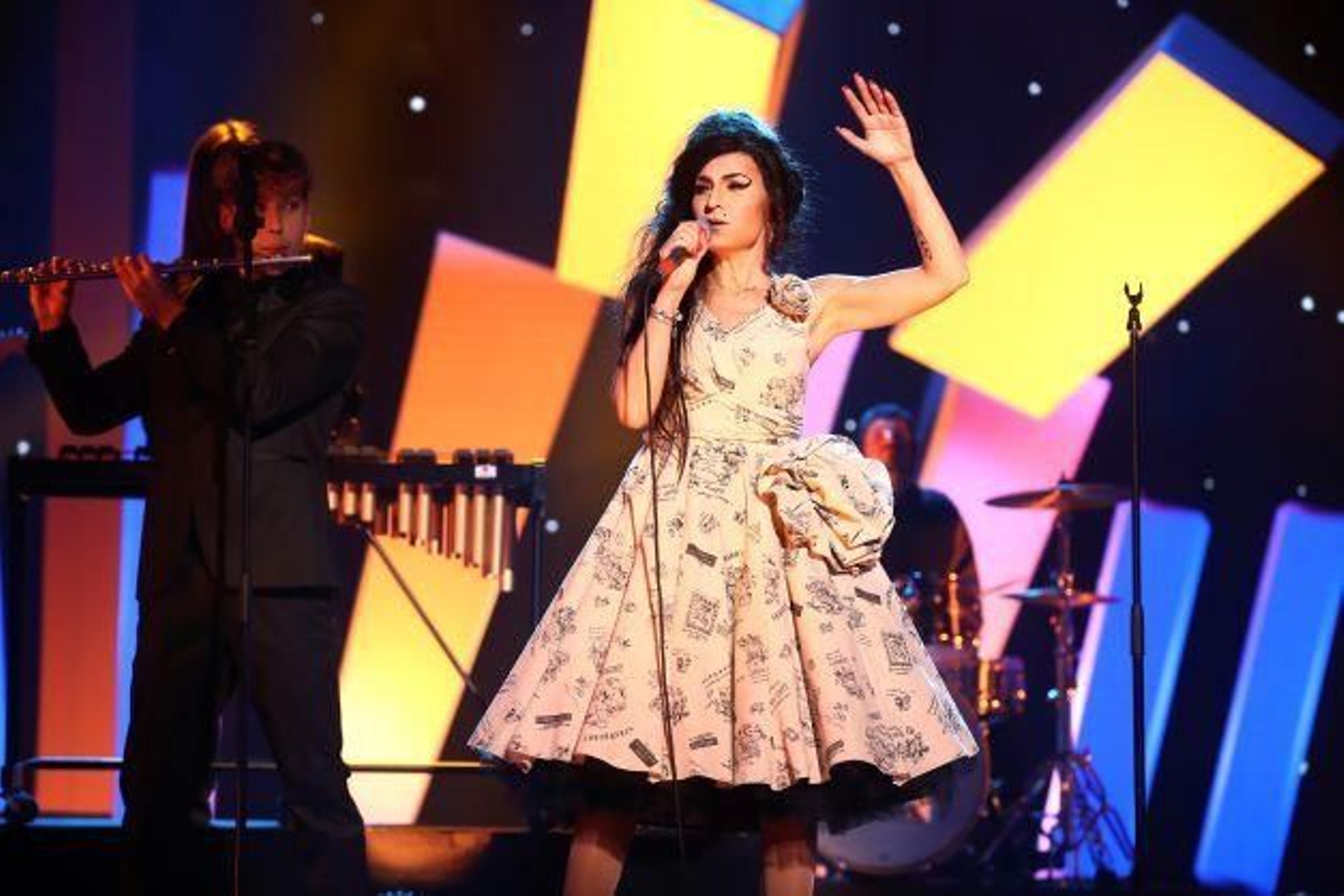 Sandra Golpe en su imitación de 'Tu cara me suena'