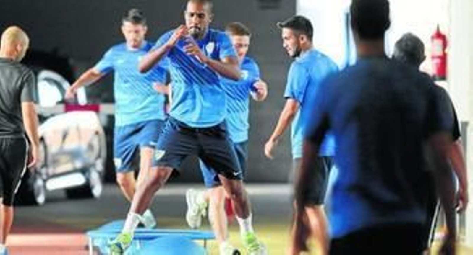 Fernando Tissone se emplea a fondo en un circuito de trabajo.