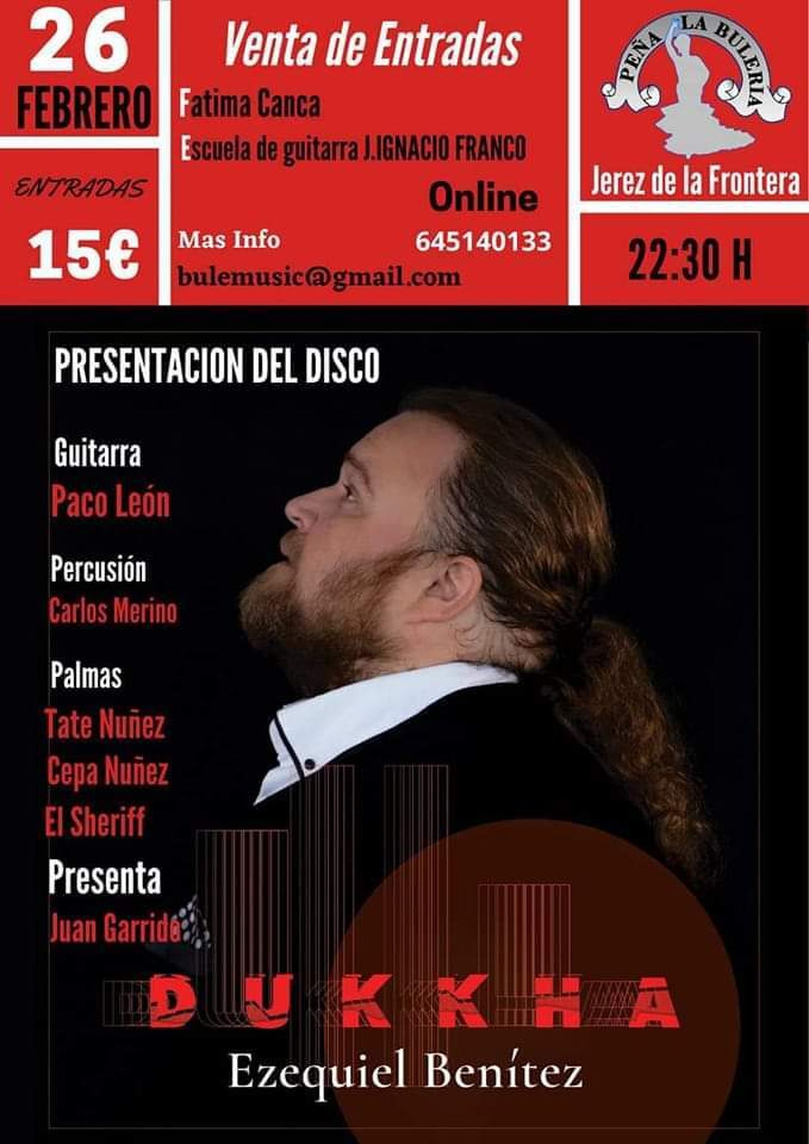Ezequiel Benítez presentará su disco en la Peña La Bulería