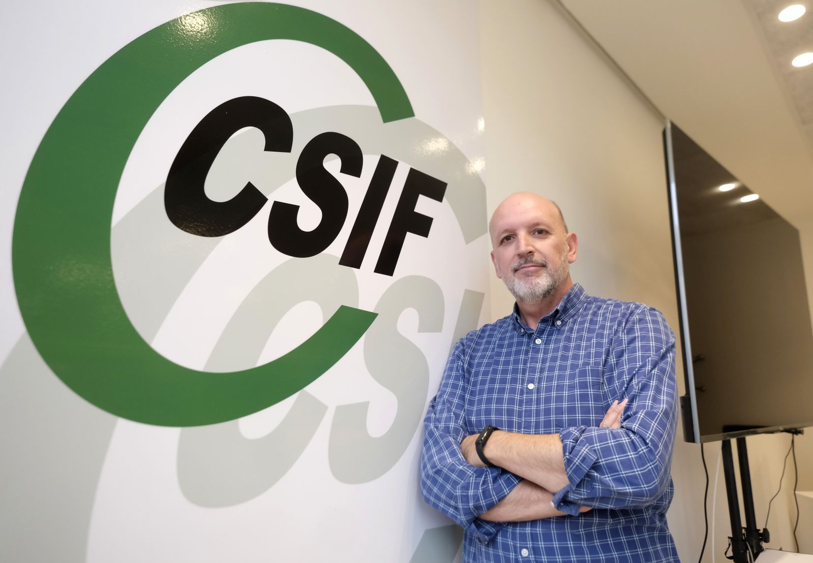 Antonio Pachón, en la sede de CSIF Córdoba.