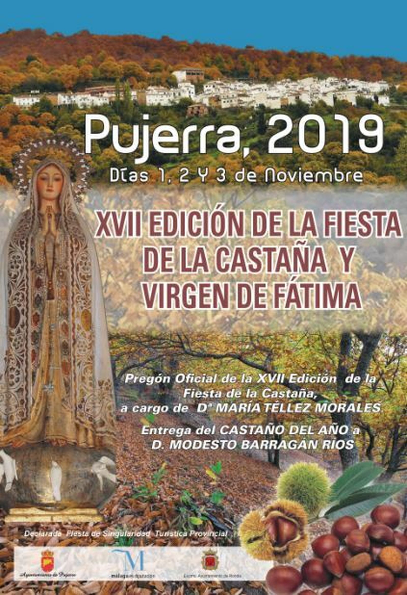 Cartel de la Fiesta de la Castaña de Pujerra.