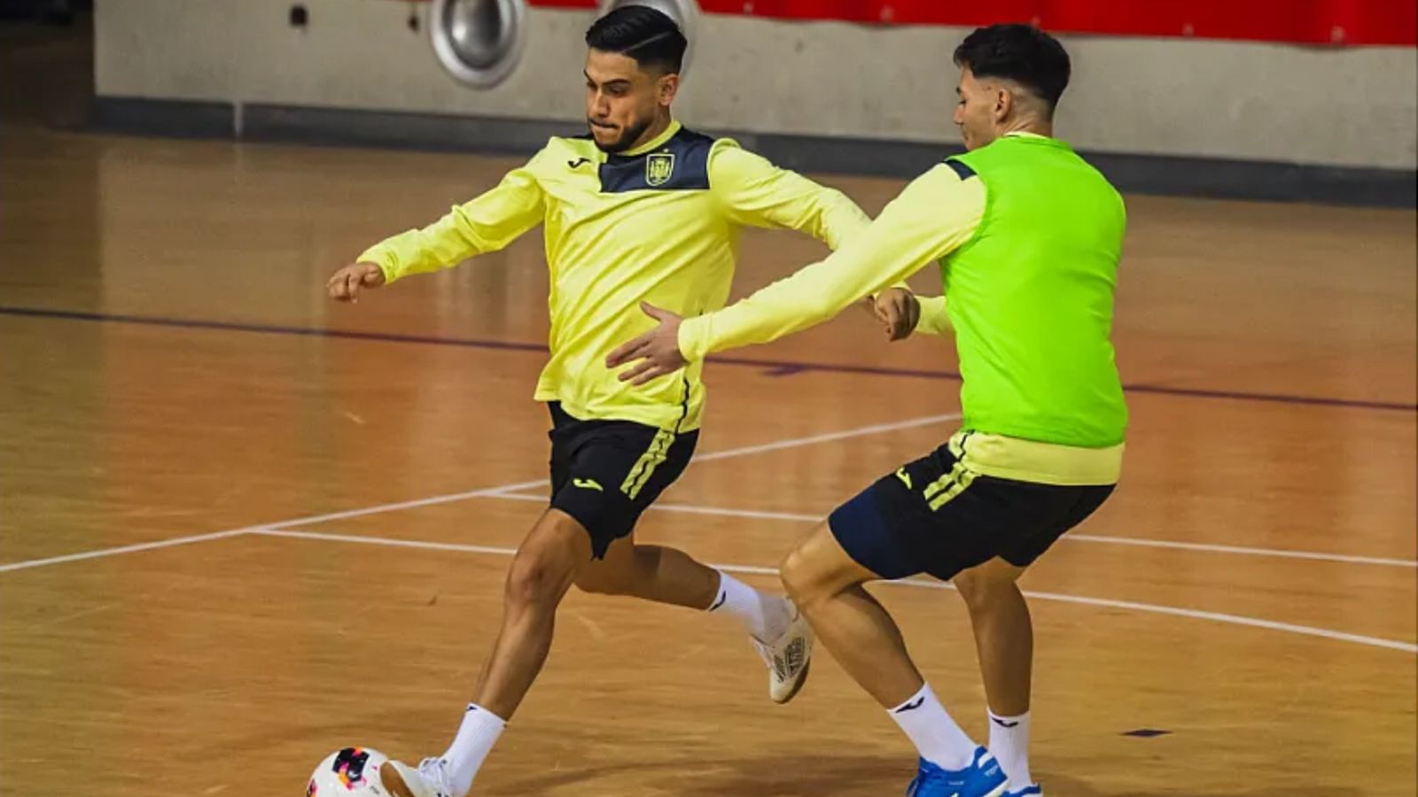 Cortés, en uno de los entrenamientos previos del equipo nacional.