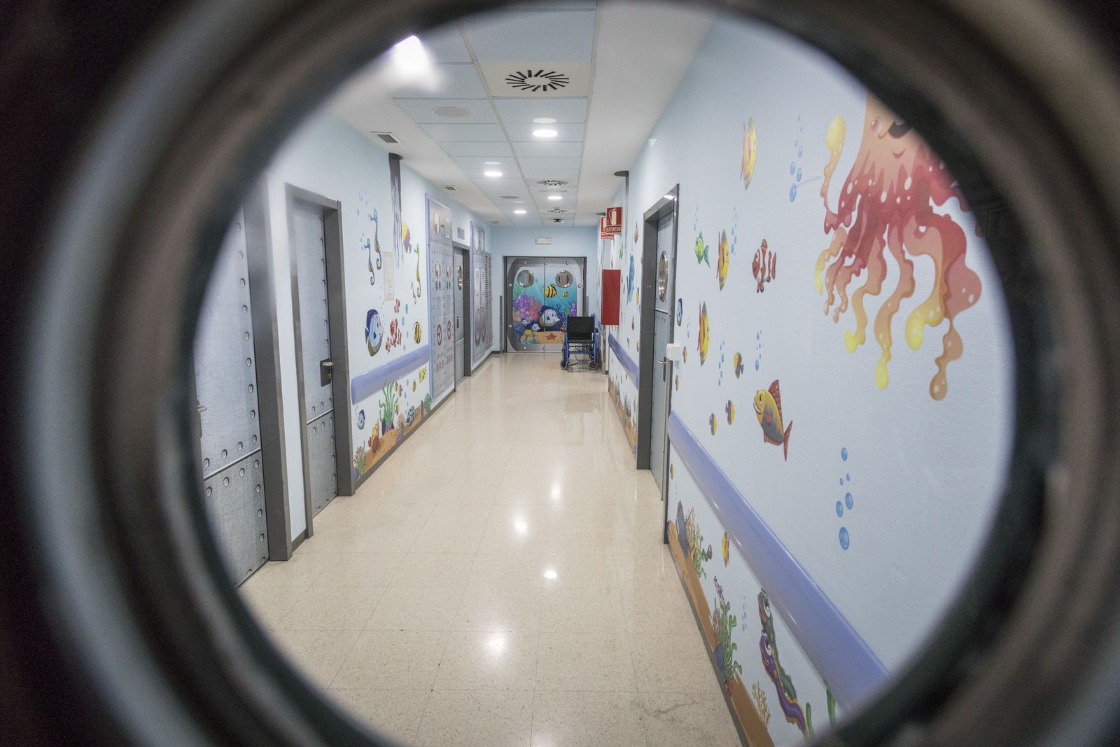 Imagen del pasillo de las Urgencias Pediátricas del Hospital Puerta del Mar.