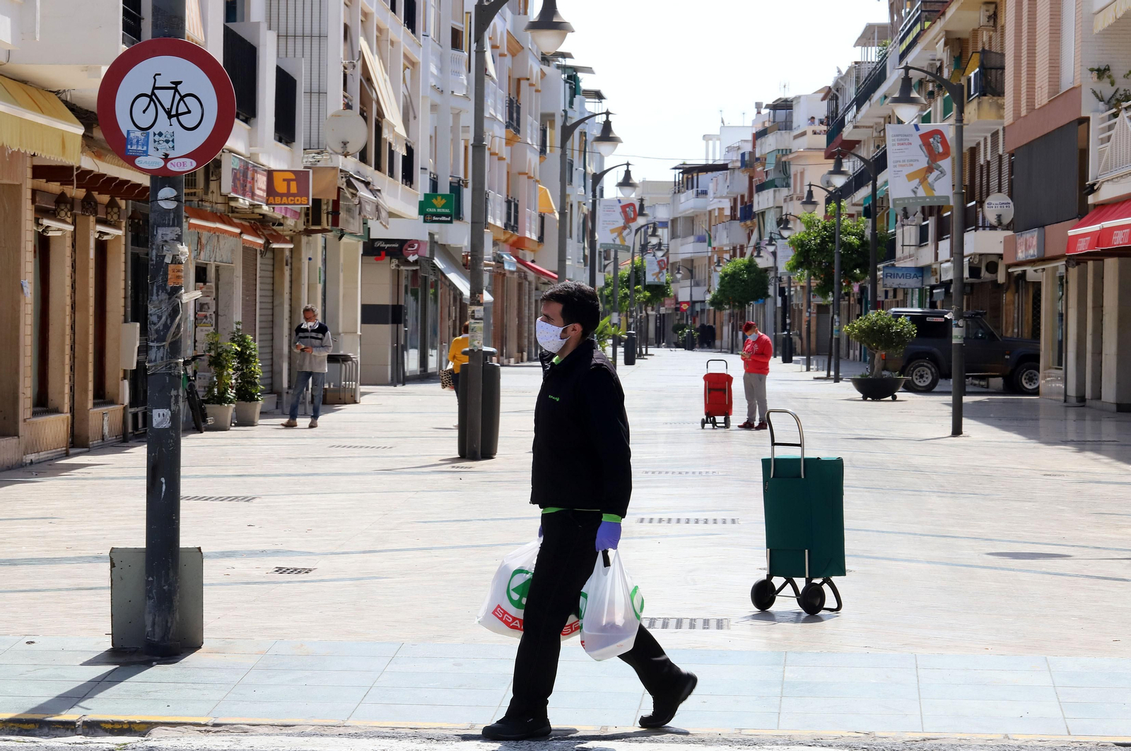 Imágenes del confinamiento en Punta Umbría