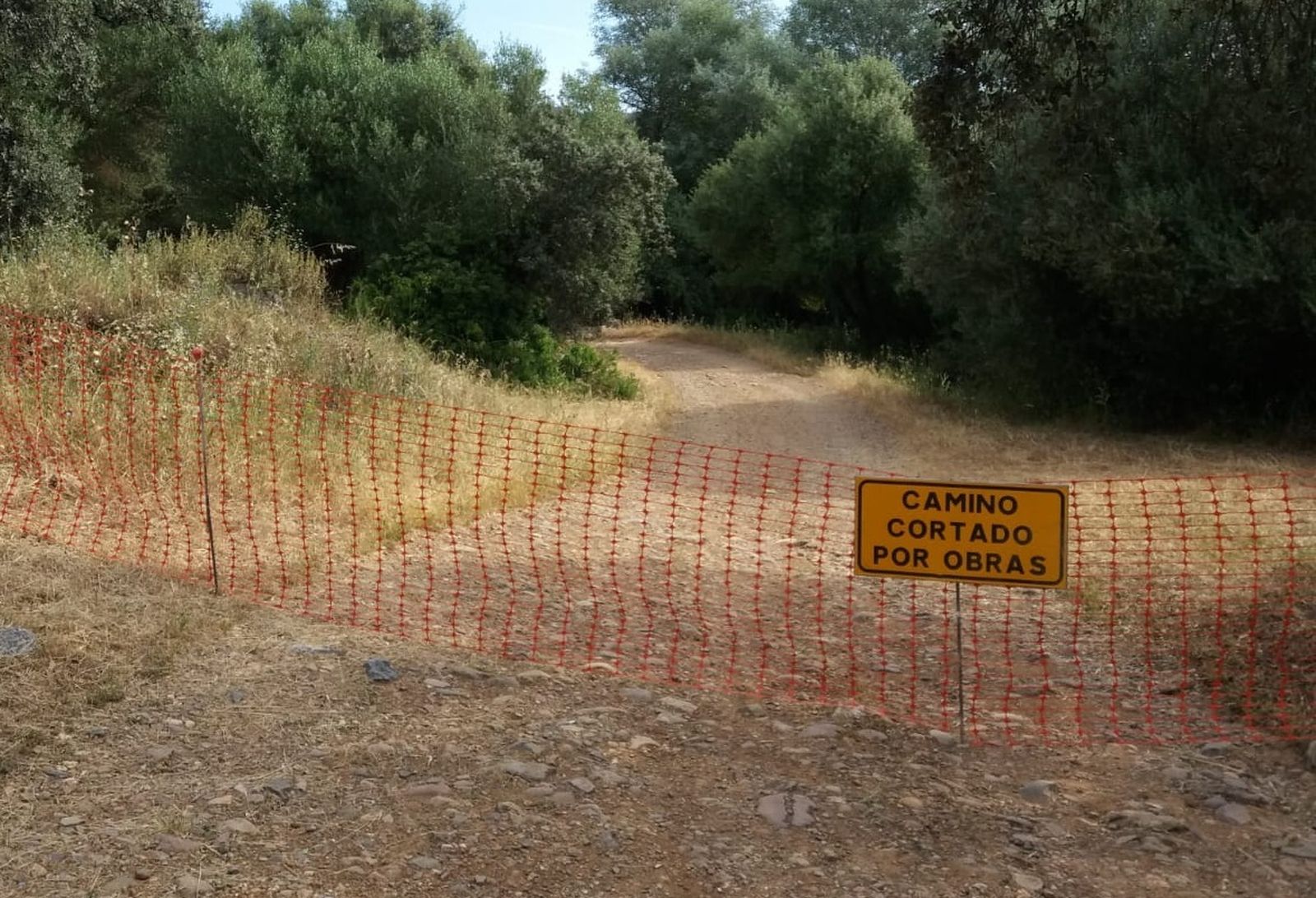 Tramo cortado por las obras que se van a llevar a cabo.