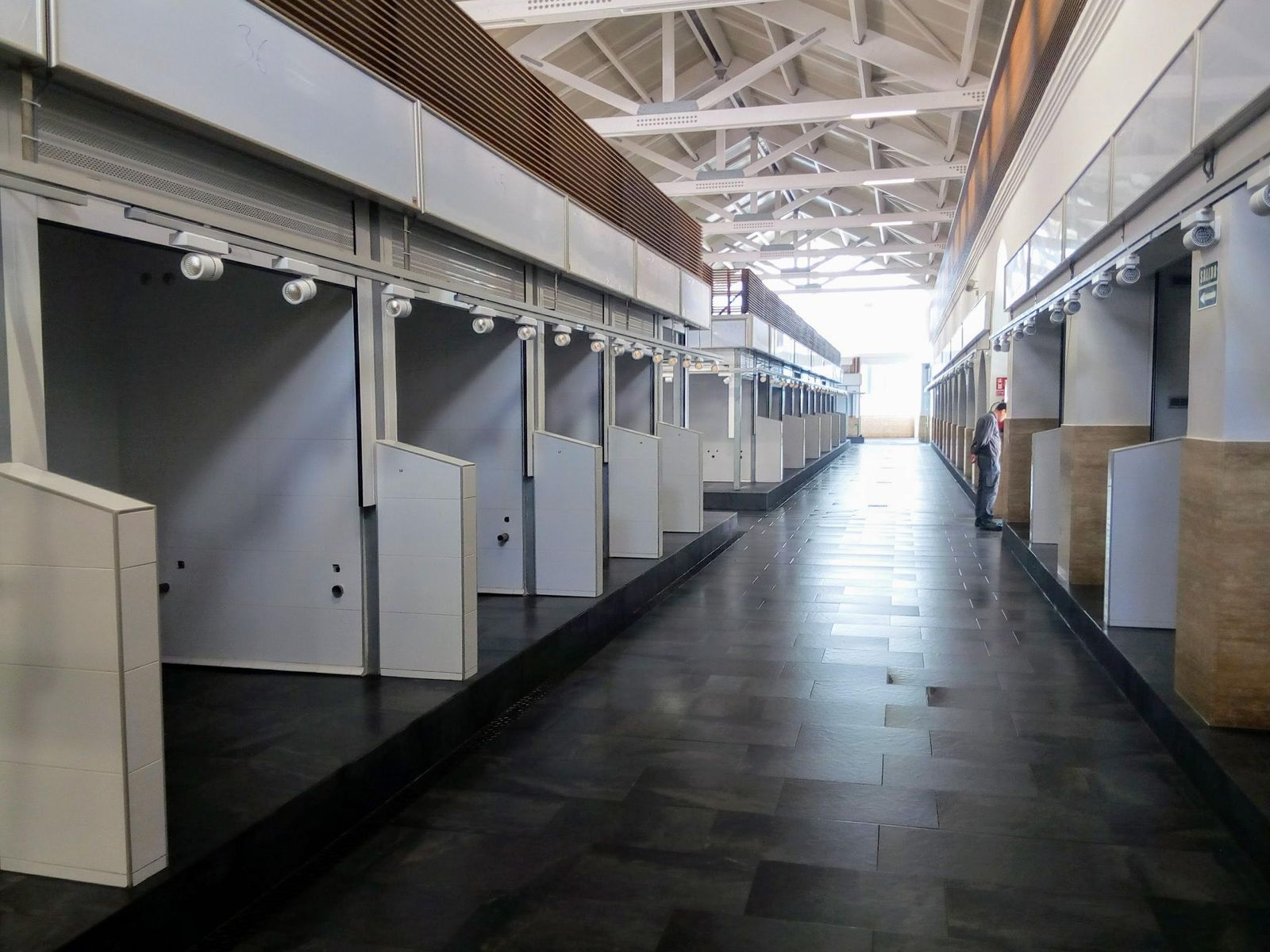 Una vista del interior de la Plaza de Abastos rehabilitada, en una fotografía tomada ayer.