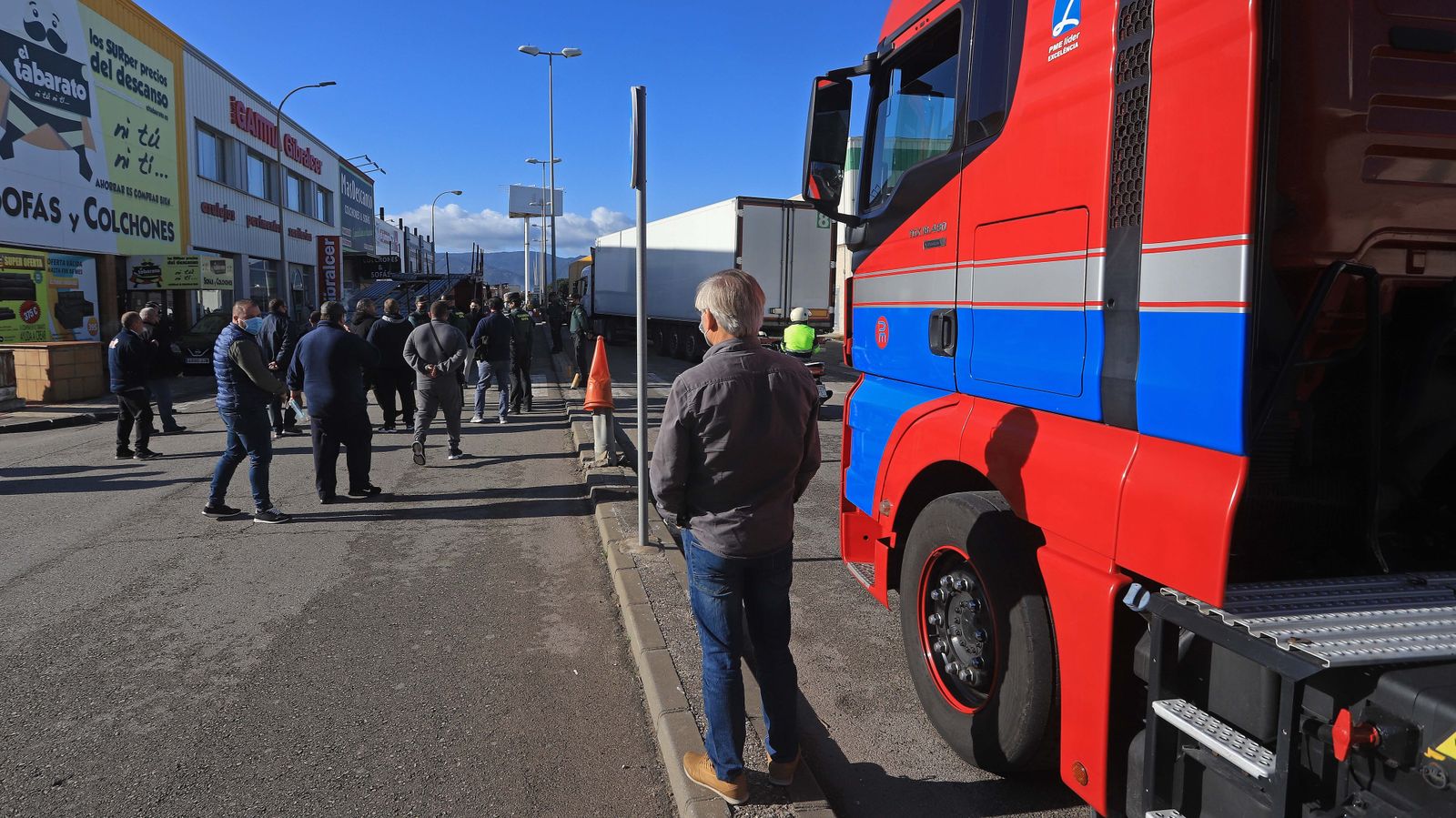 Fotos de los piquetes en el polígono de Palmones