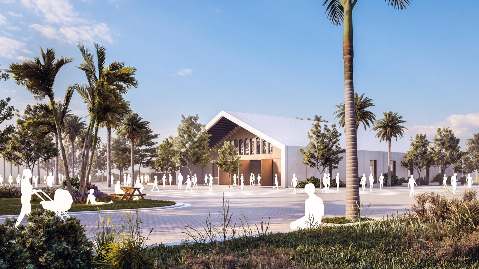 Recreación virtual del futuro equipamiento multiusos.