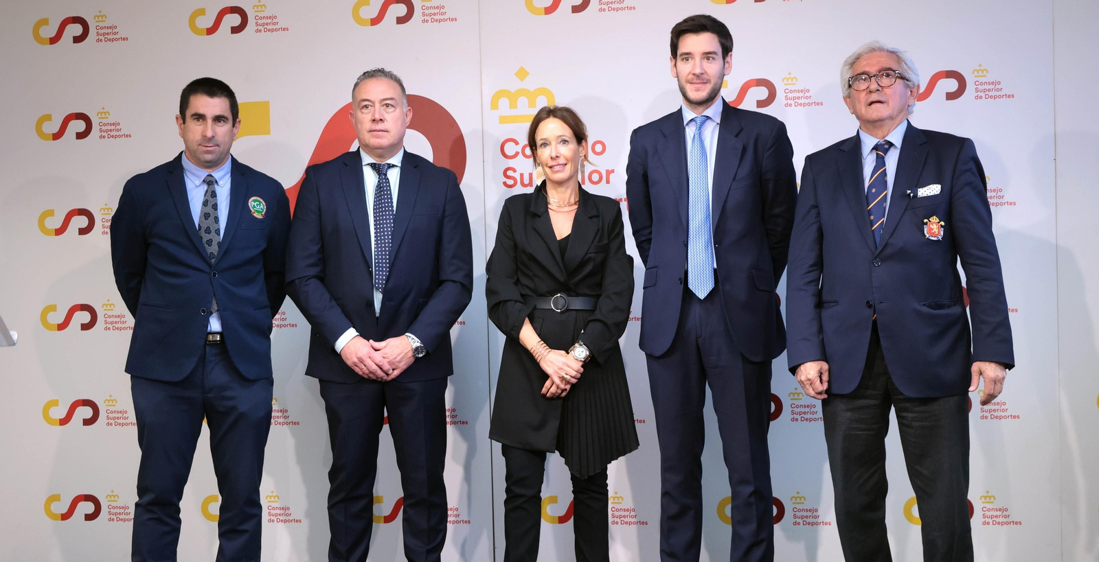Ander Martínez, Javier Fernandez, Marian Aguilar, Fernando Molinero y Gonzaga Escauriaza, en la presentación en el CSD. Ander Martínez, Javier Fernandez, Marian Aguilar, Fernando Molinero y Gonzaga Escauriaza, en la presentación en el CSD.