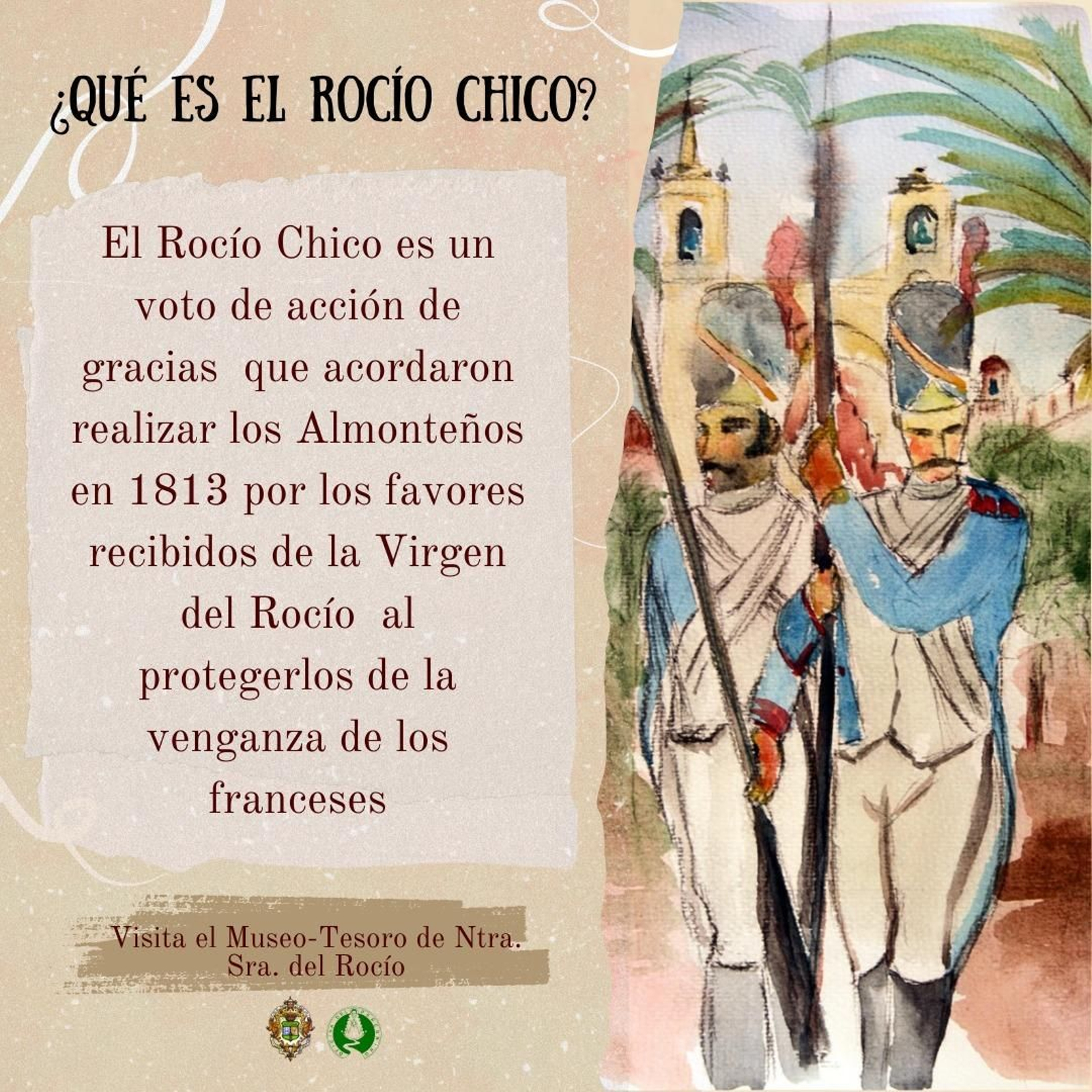Ilustración con los hechos que originaron el Rocío Chico.