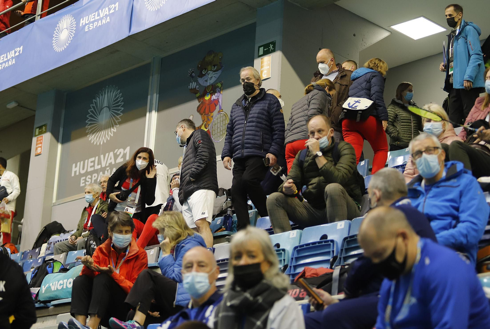 Imágenes del primer día de competición del Mundial senior de bádminton de Huelva 2021