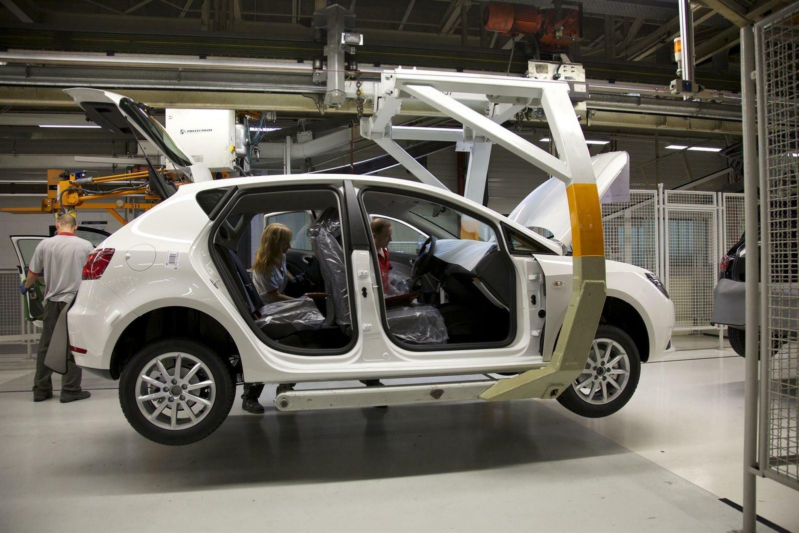 Imagen de la planta de Seat, en la fabricación de un Ibiza.