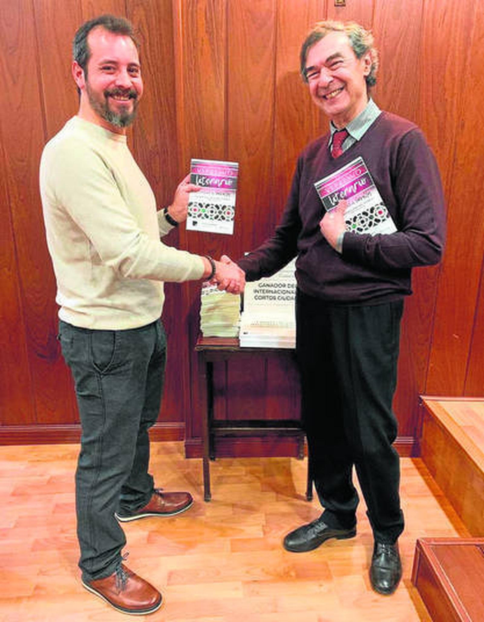 Sebastián D. Lozano y José Luis Rodríguez del Corral. Un consagrado y un novel unidos por el relato.