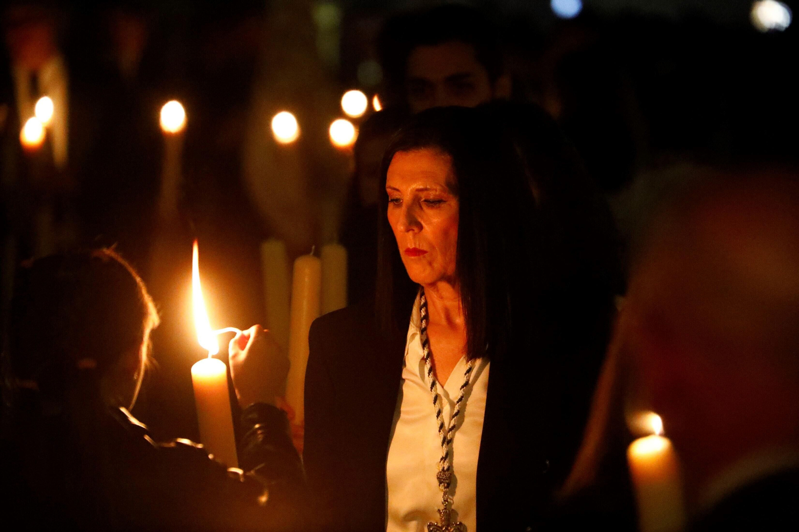 El vía crucis del Señor de la Humildad y Paciencia de Córdoba, en imágenes