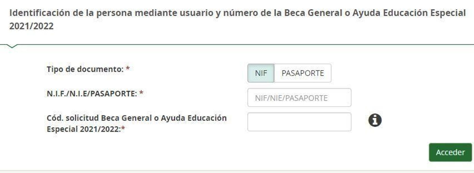 Documento de alta bancaria en la oficina virtual de la Junta de Andalucía.