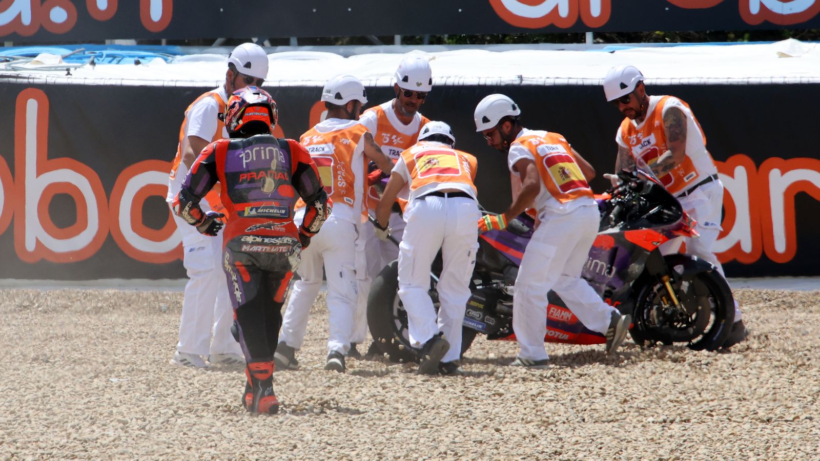 Imágenes de las caídas en las carreras del GP España en Jerez