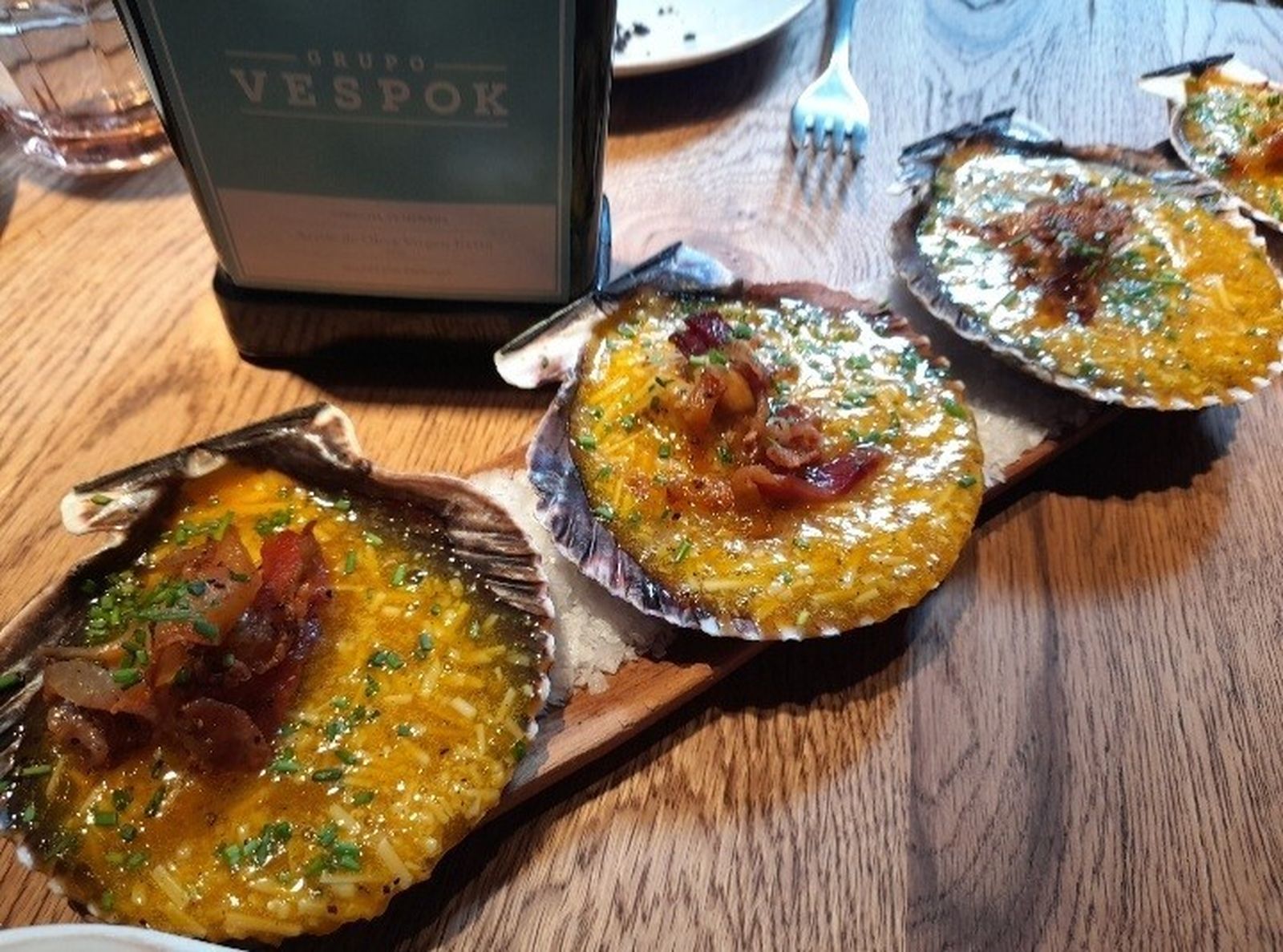 Zamburiñas gratinadas de Casa Vito, Madrid