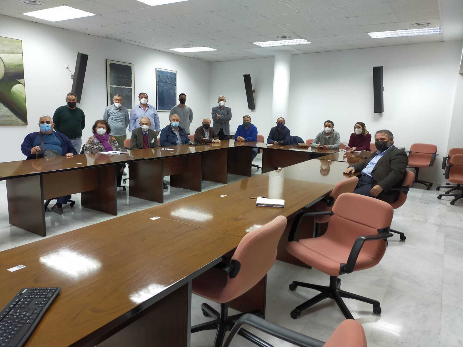 Un momento de la reunión de la plataforma en el campus de la Asunción.