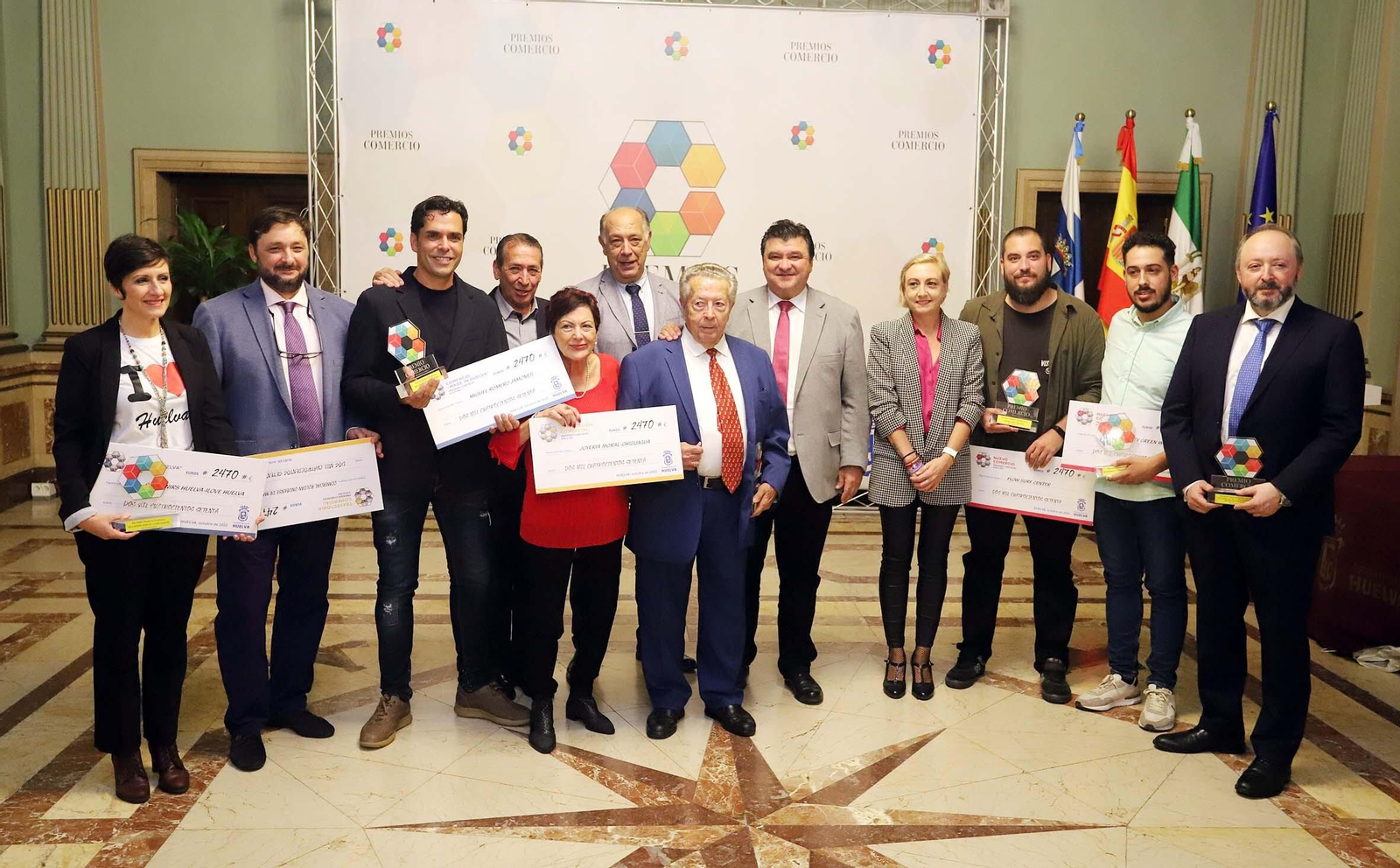 Imágenes de la entrega de los V Premios del Comercio de Huelva