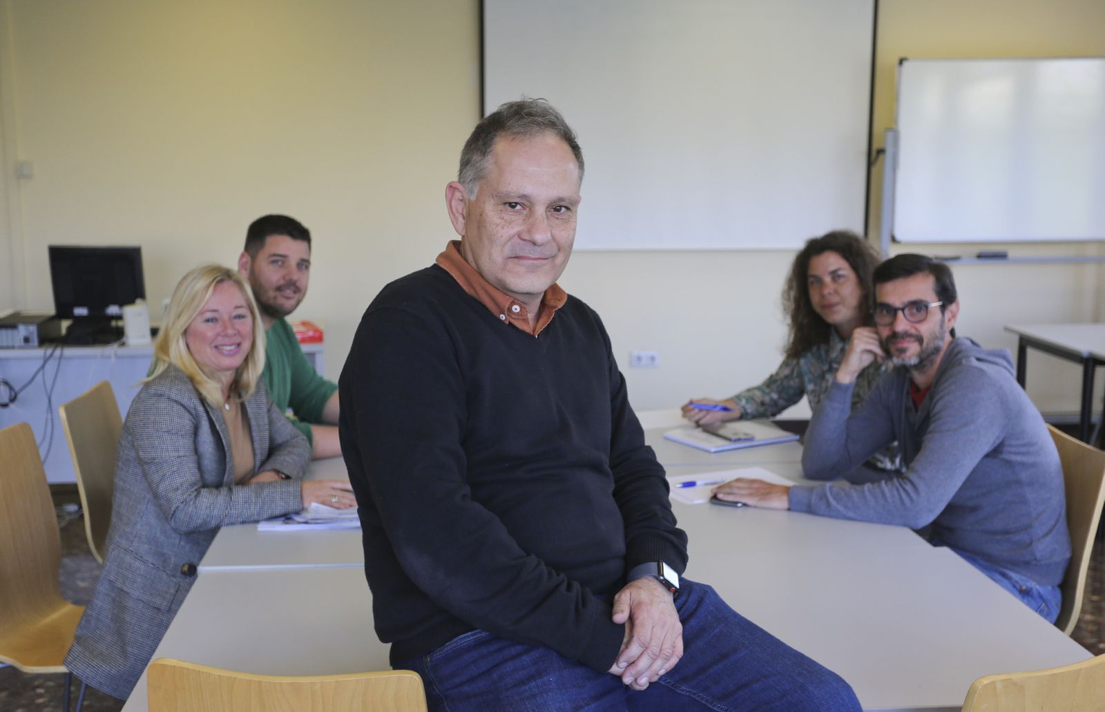 El equipo de Acción Tutorial y Convivencia de la Delegación de Educación, con su coodinador, Enrique Gallardo, a la cabeza.