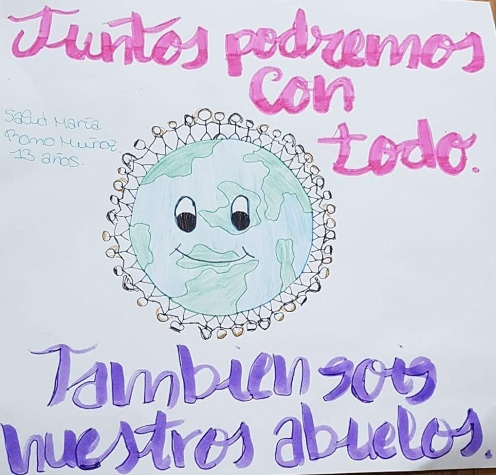 Los dibujos de los niños linenses para los abuelos de Alcalá del Valle