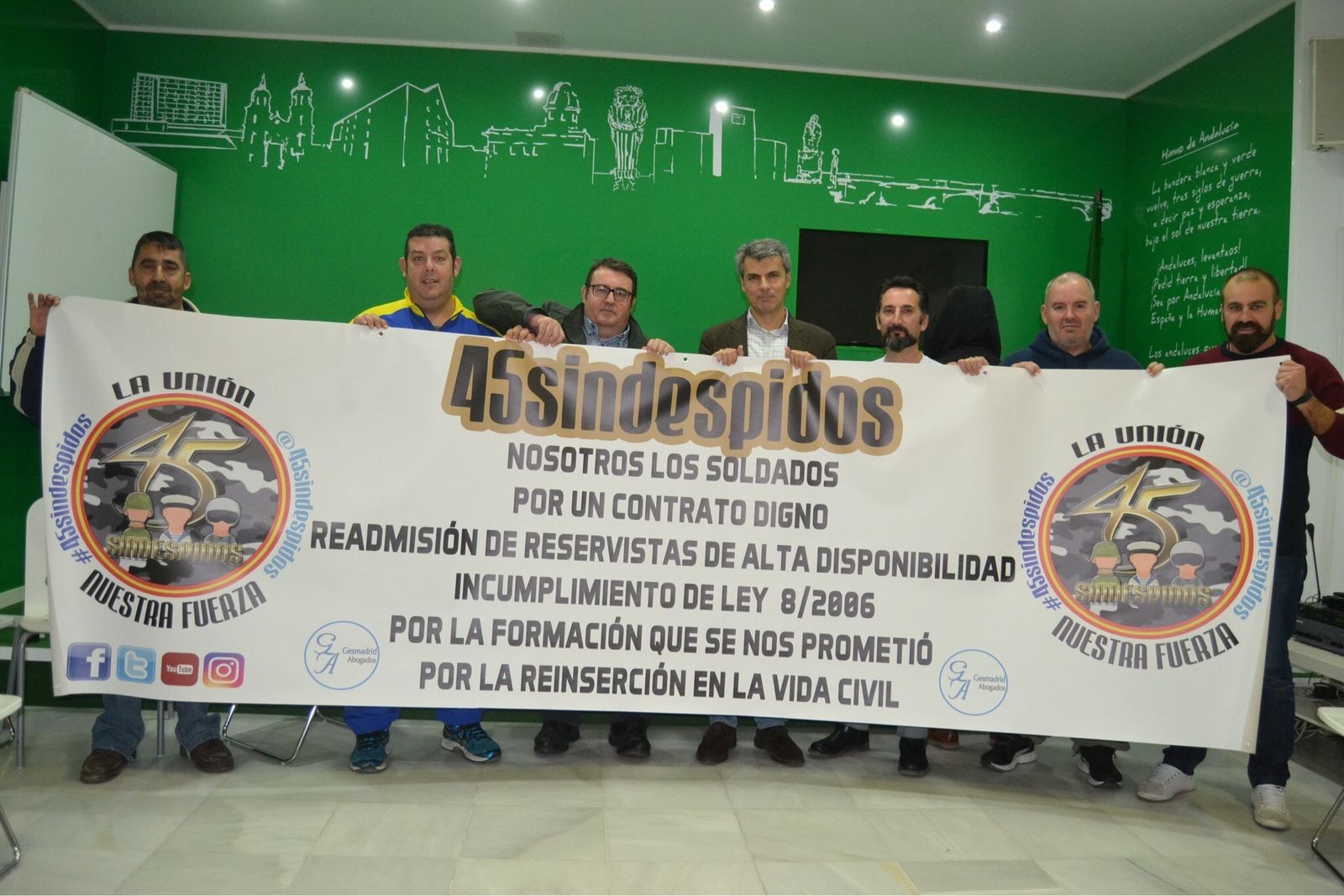 Apoyo andalucista a las reivindicaciones de '45 sin Despidos'