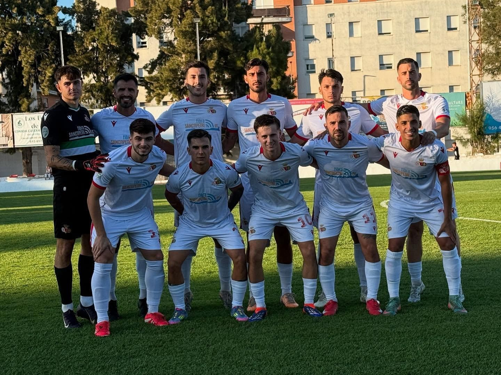 Formación del Chiclana CF en el último amistoso de la pretemporada.