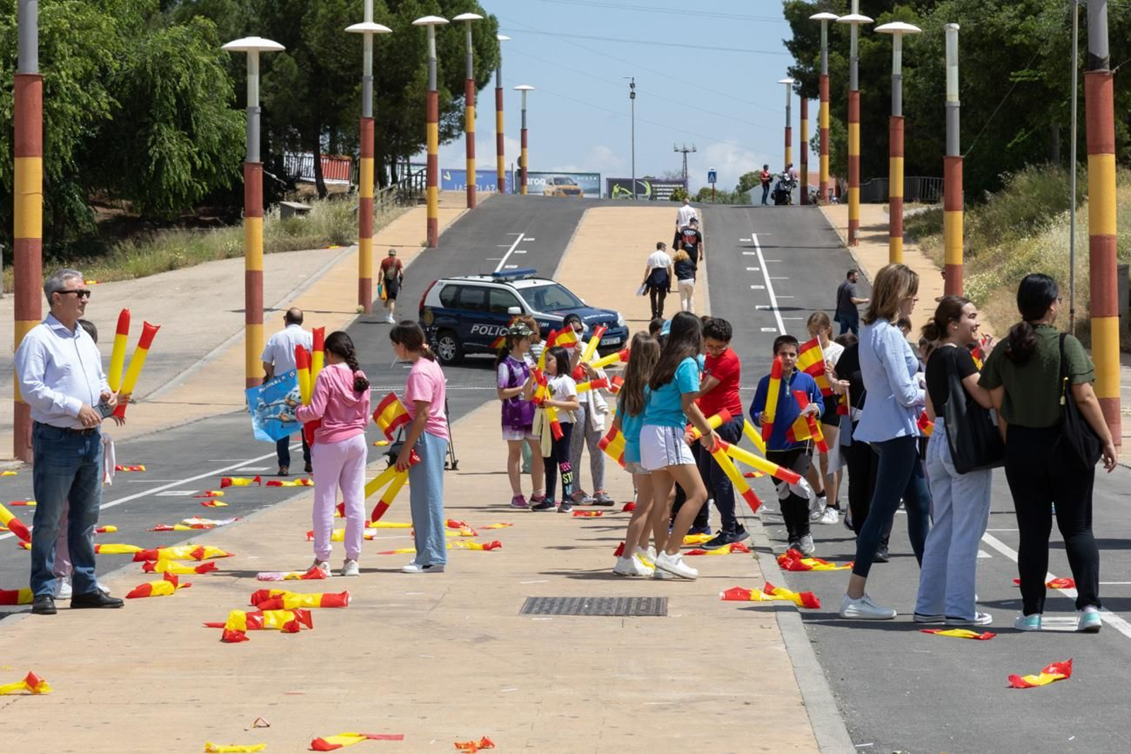 Exhibición de la Patrulla Aspa del Ejército del Aire y del Espacio con motivo del 1.200 aniversario de la capitalidad de Jaén