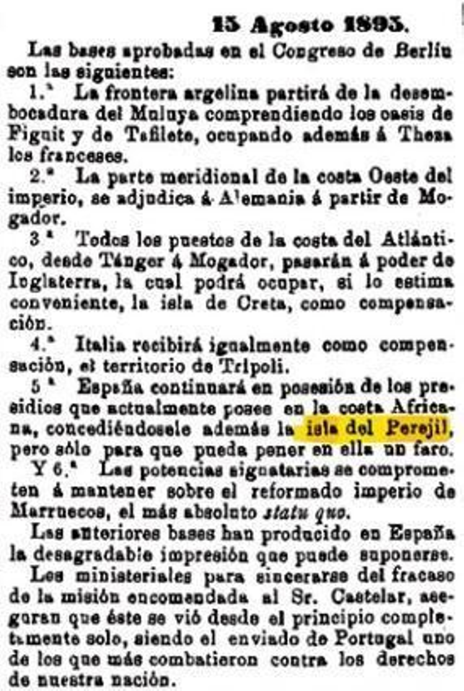 El Correo Militar. 13 agosto 1892.
