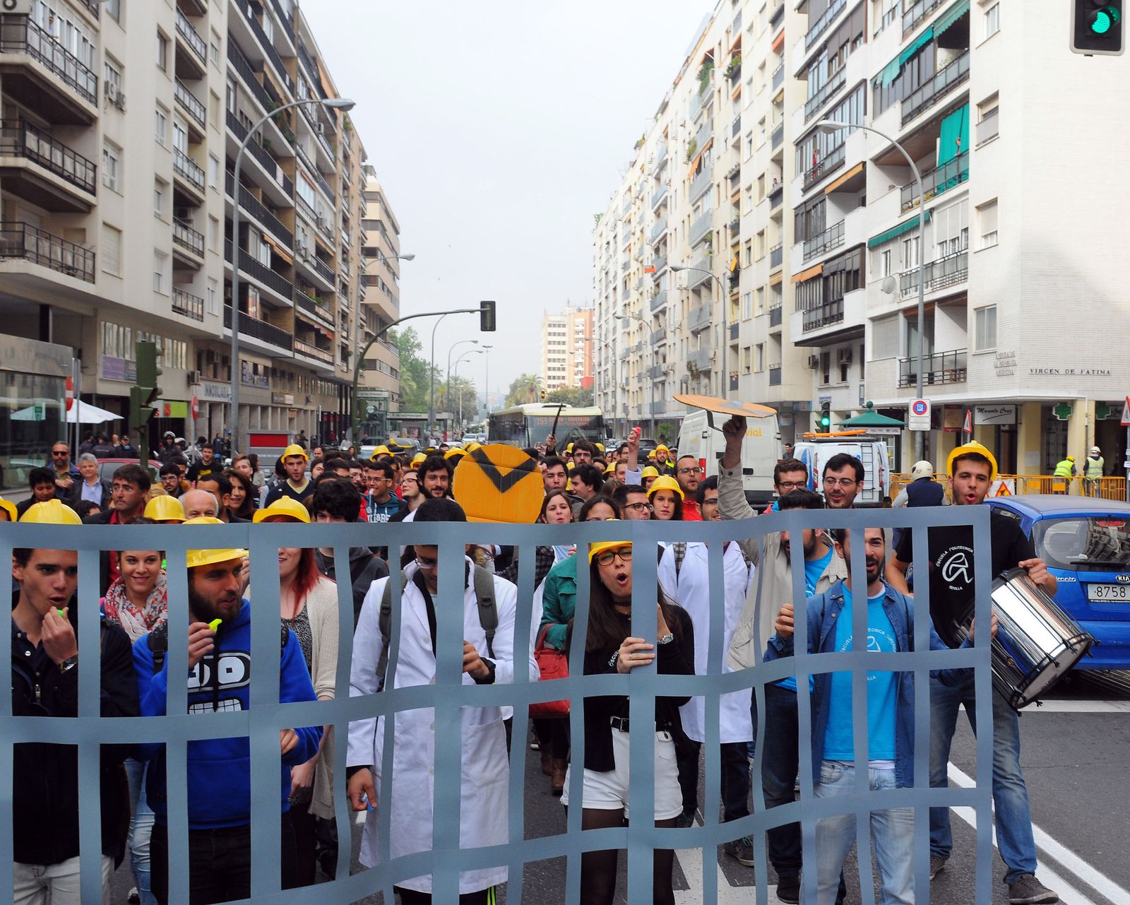 Imagen de archivo de los estudiantes de Politécnica reclamando financiación para su nueva sede.