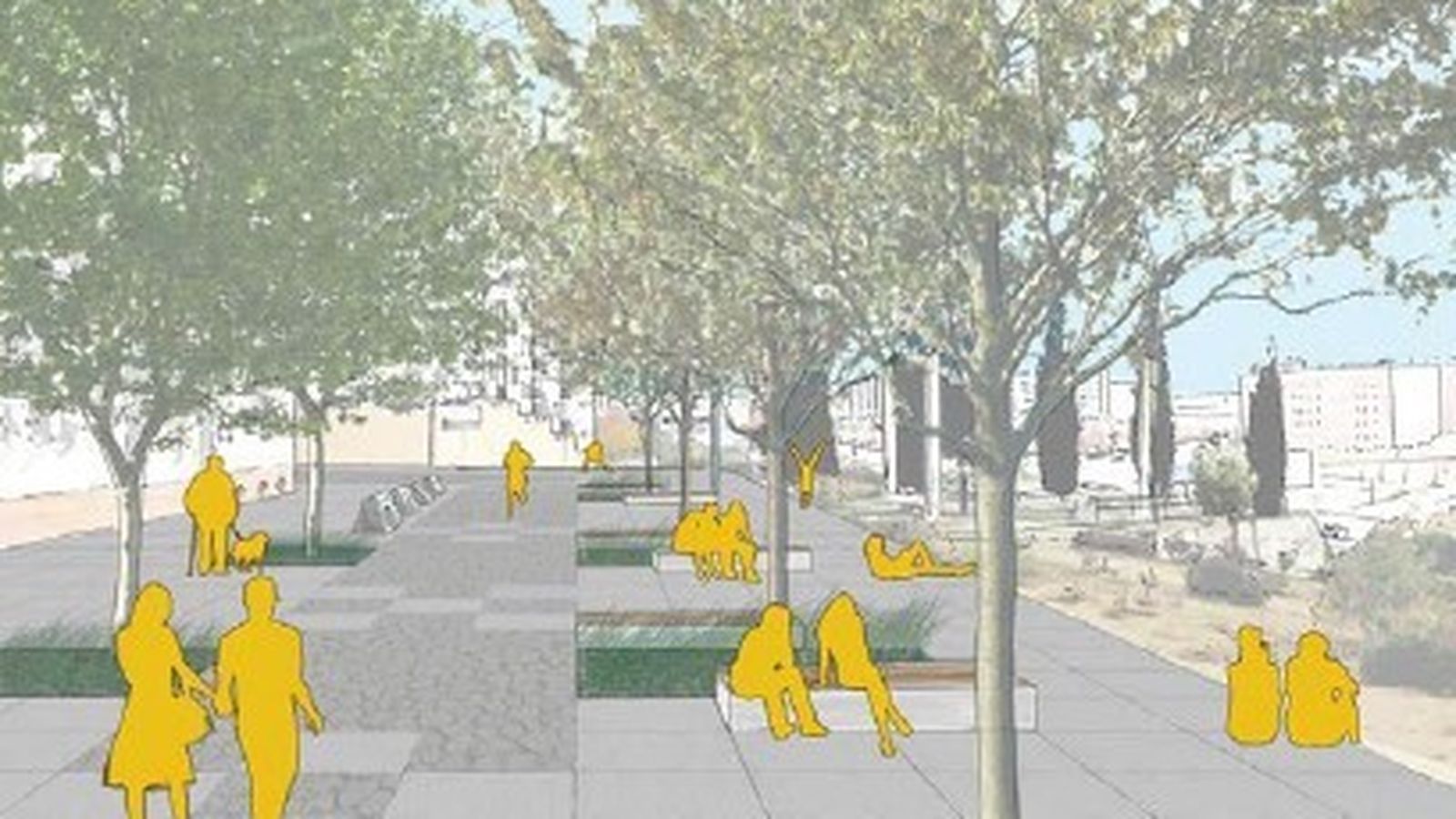 La calle, después de la intervención.