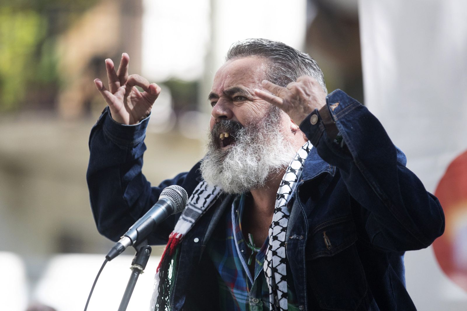 Juan Manuel Sánchez  Gordillo , alcalde de Marinaleda.