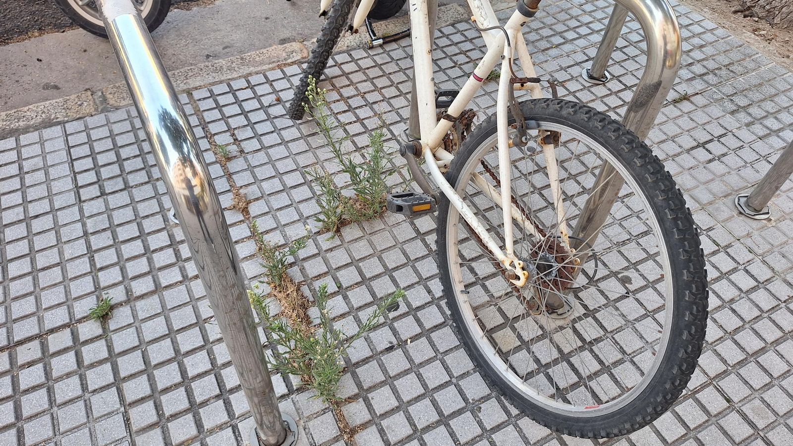Estado de un aparcamiento para bicicletas. Estado de un aparcamiento para bicicletas.