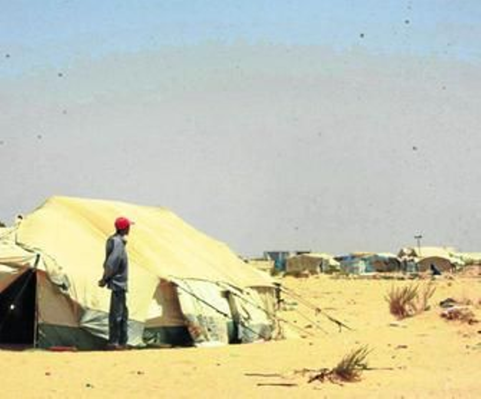 Imagen del campamento tunecino de refugiados de Choucha, a siete kilómetros de la frontera libia. Imagen del campamento tunecino de refugiados de Choucha, a siete kilómetros de la frontera libia.