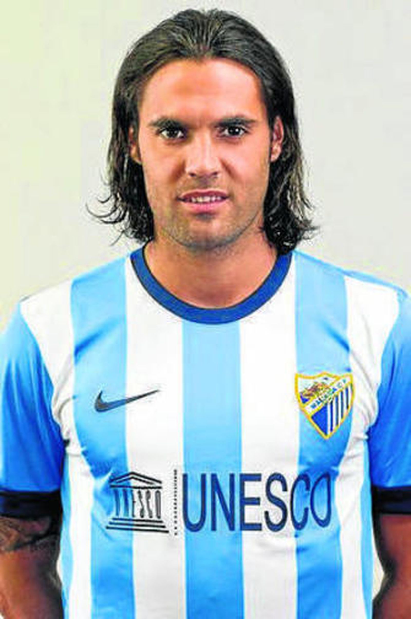 Pawlowski en un entrenamiento con el Málaga.