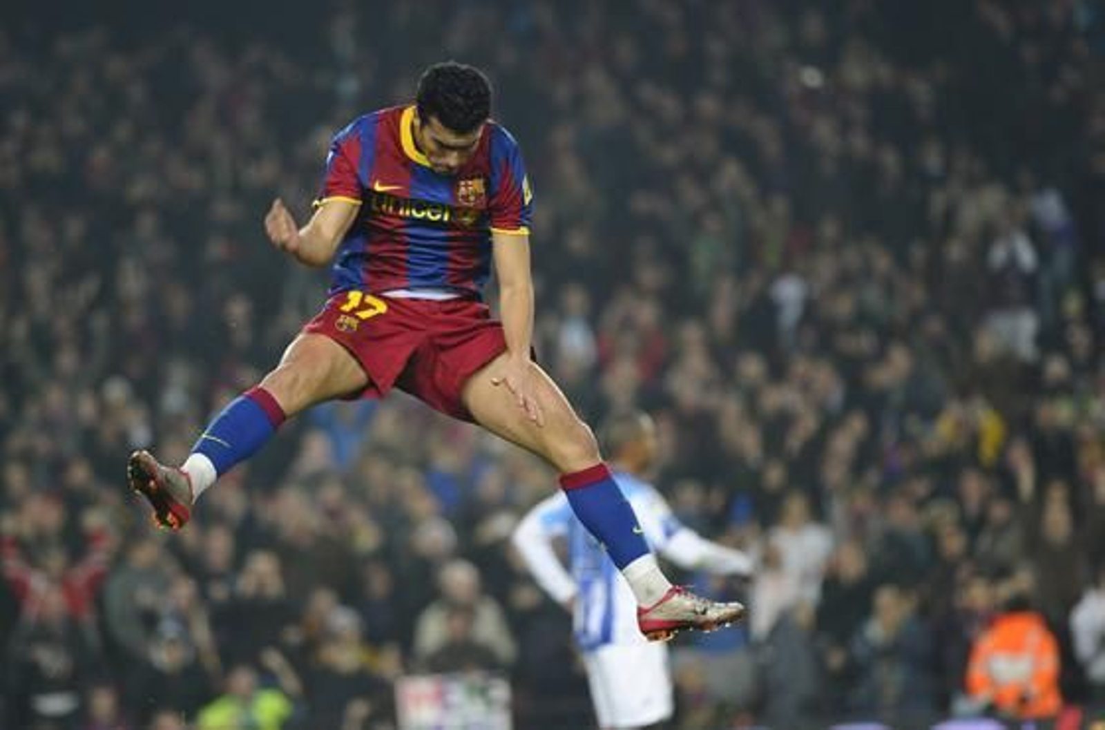 Pedro celebra el segundo gol azulgrana. / Reuters