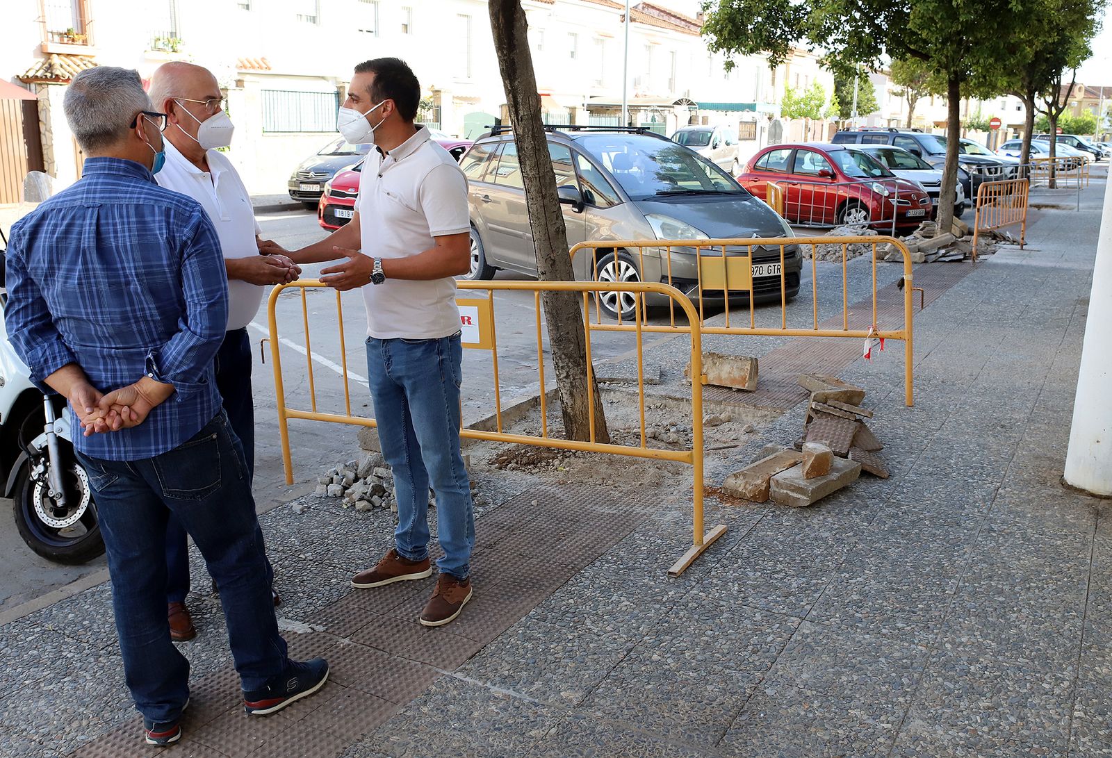 El delegado José Antonio Díaz, durante su visita a El Pinar.