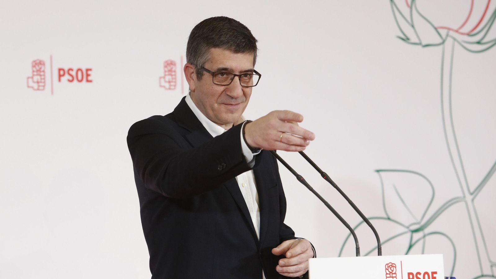 Patxi López, durante la presentación de su candidatura a líder socialista.