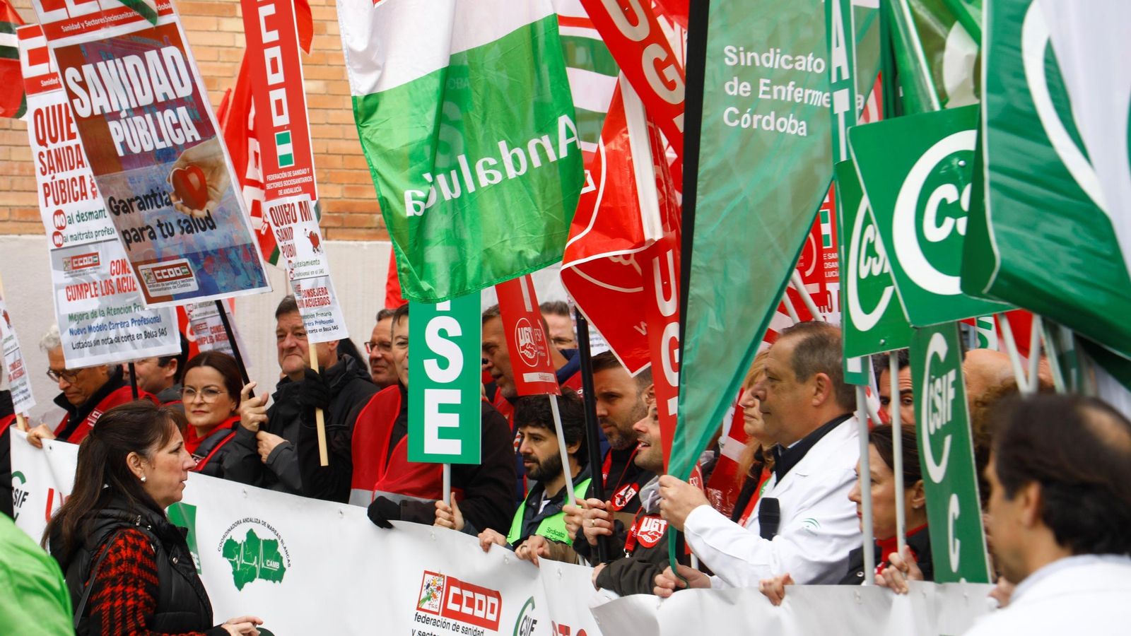 Asistentes a la protesta