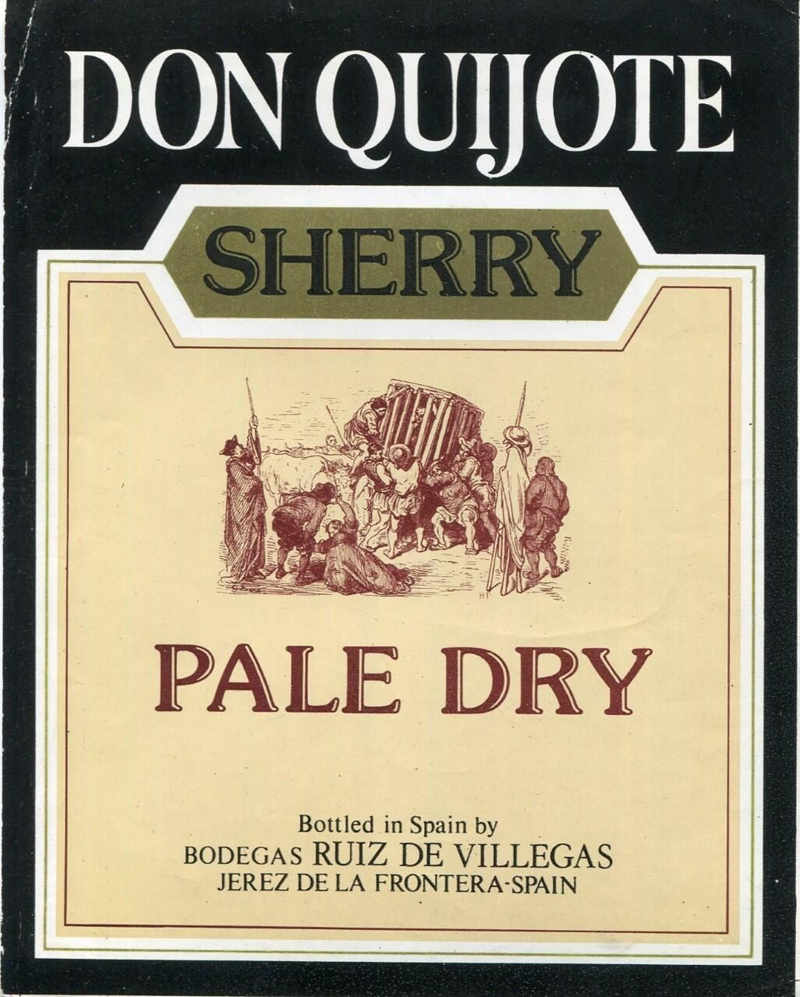 Dibujo de Doré para la etiqueta de Ruiz de Villegas.